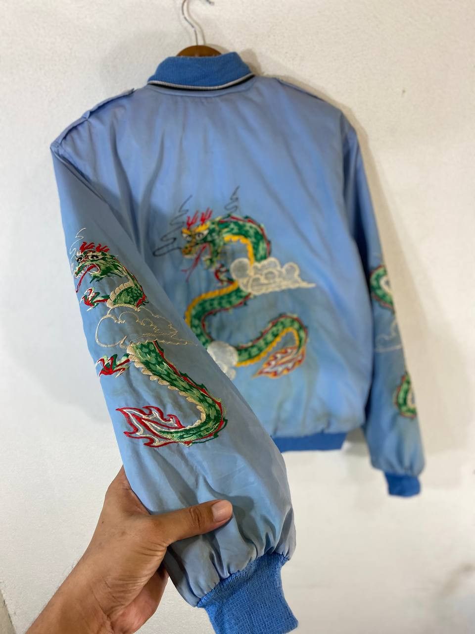 Japanese Brand vintage sukajan jacket embroided dragon nice design Size US L / EU 52-54 / 3 - 14 Thumbnail
