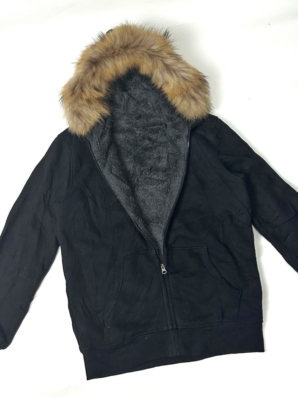 If Six Was Nine × Japanese Brand × Le Grande Bleu (L.G.B.) Fur zip hoodie black style uniqlo Size US L / EU 52-54 / 3 - 4 Thumbnail