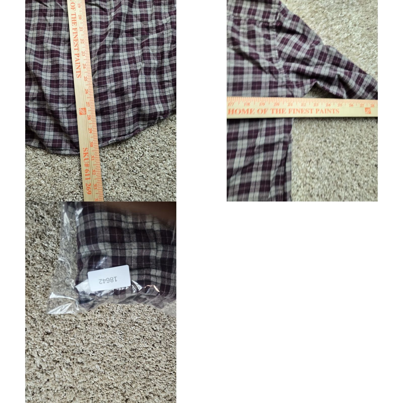 Uniqlo Uniqlo Shirt Mens XL Flannel Burgundy Cotton Button Down Long Sleeve Casual Size US XL / EU 56 / 4 - 8 Thumbnail