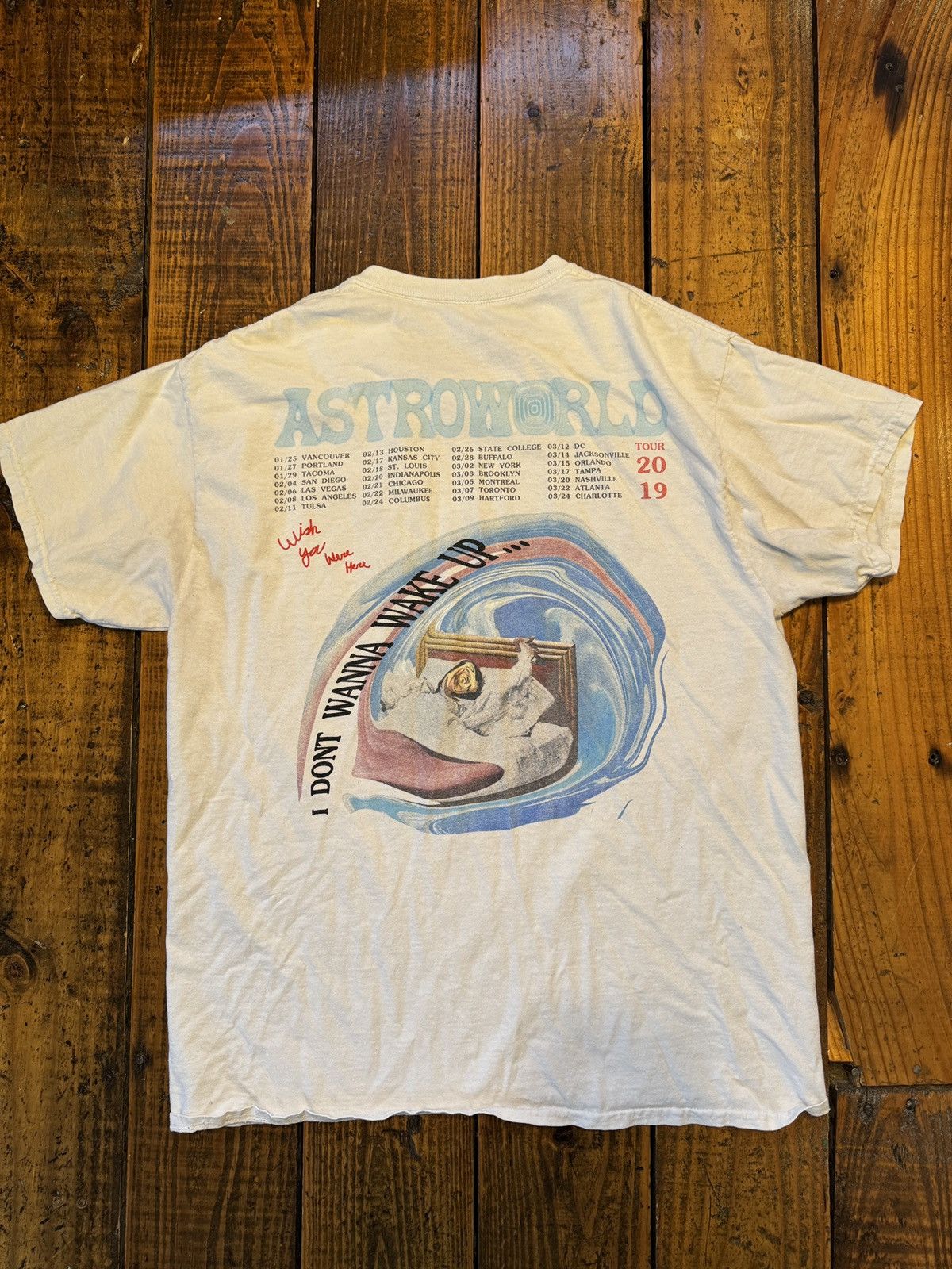 Travis Scott Travis Scott 2019 Astroworld Tour I Don’t Wake Up T-Shirt M Size US M / EU 48-50 / 2 - 4 Thumbnail