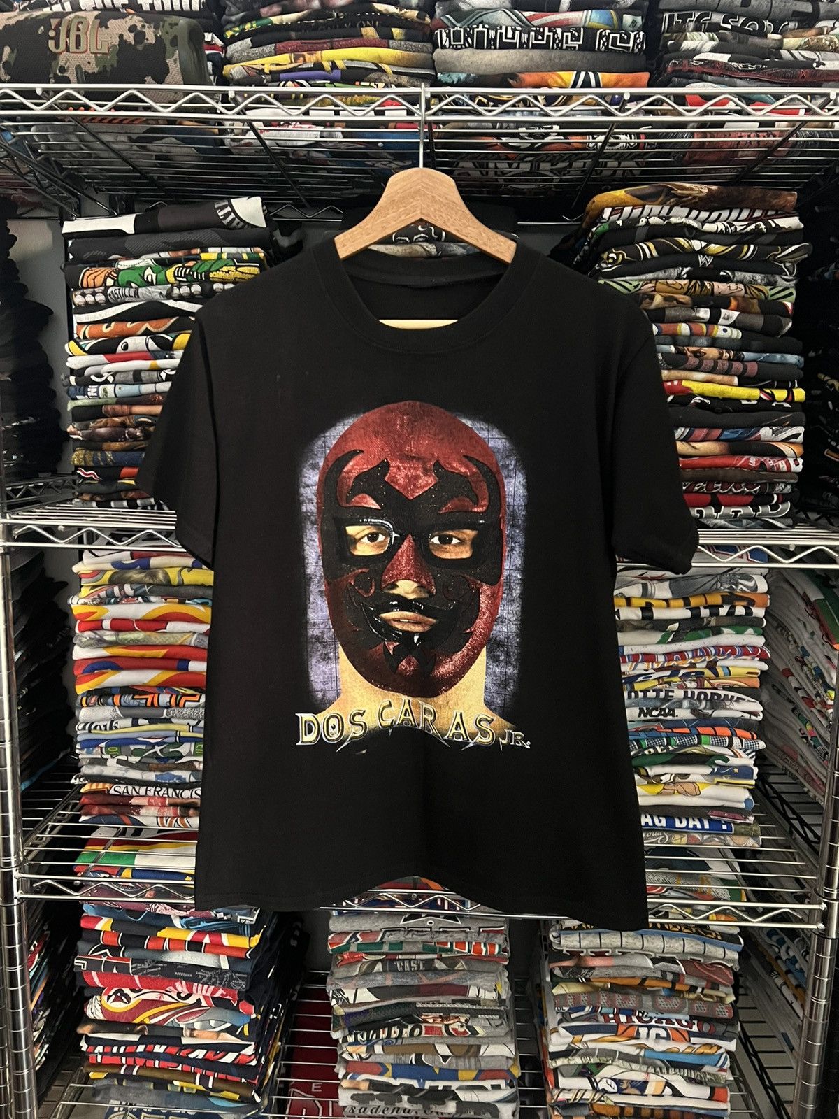 Mexicana 2000s AAA Dos Caras Jr Wrestling Lucha Libre Big Face Tee Size US S / EU 44-46 / 1 - 1 Thumbnail