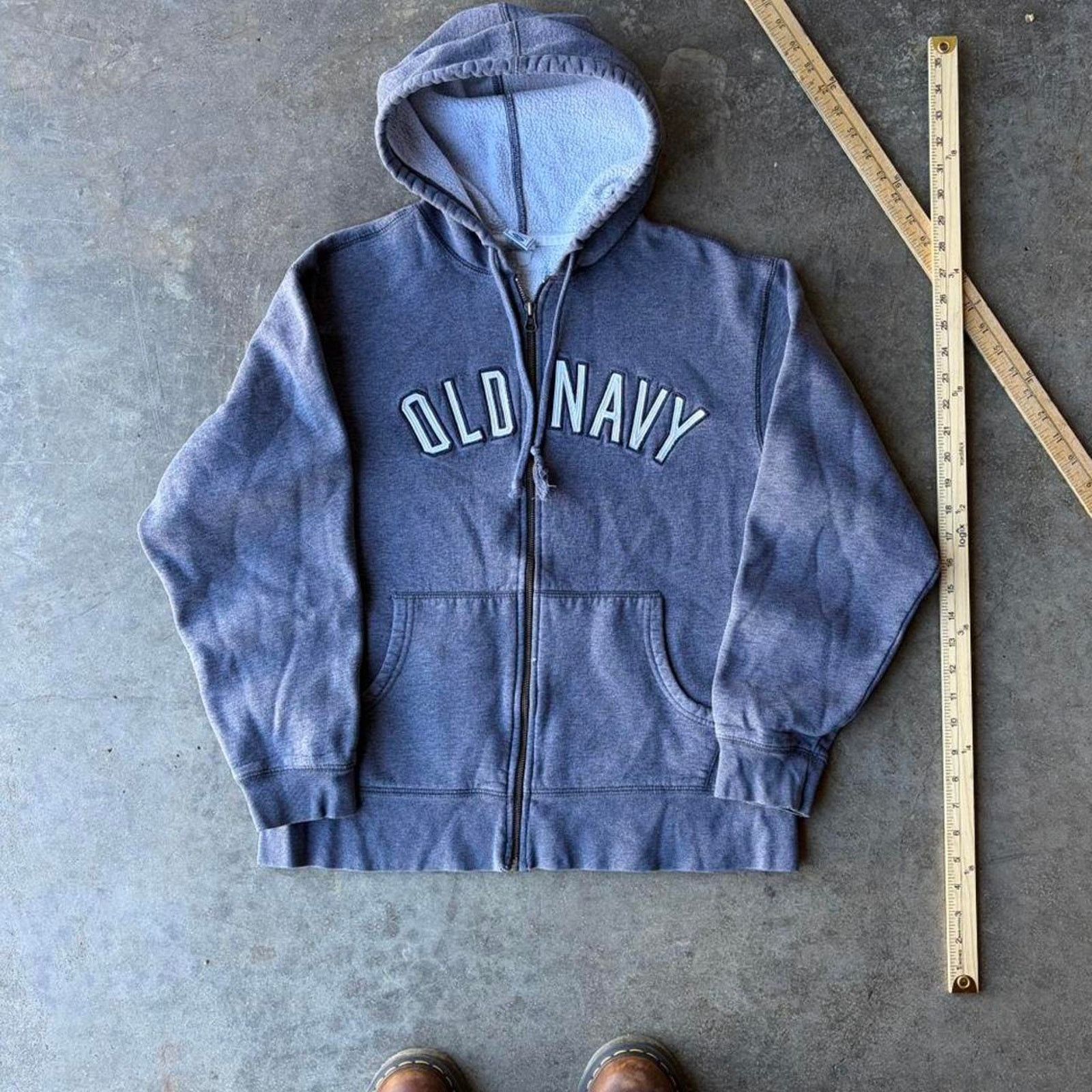 Old Navy 2000s old navy grey zip up Size US L / EU 52-54 / 3 - 1 Thumbnail