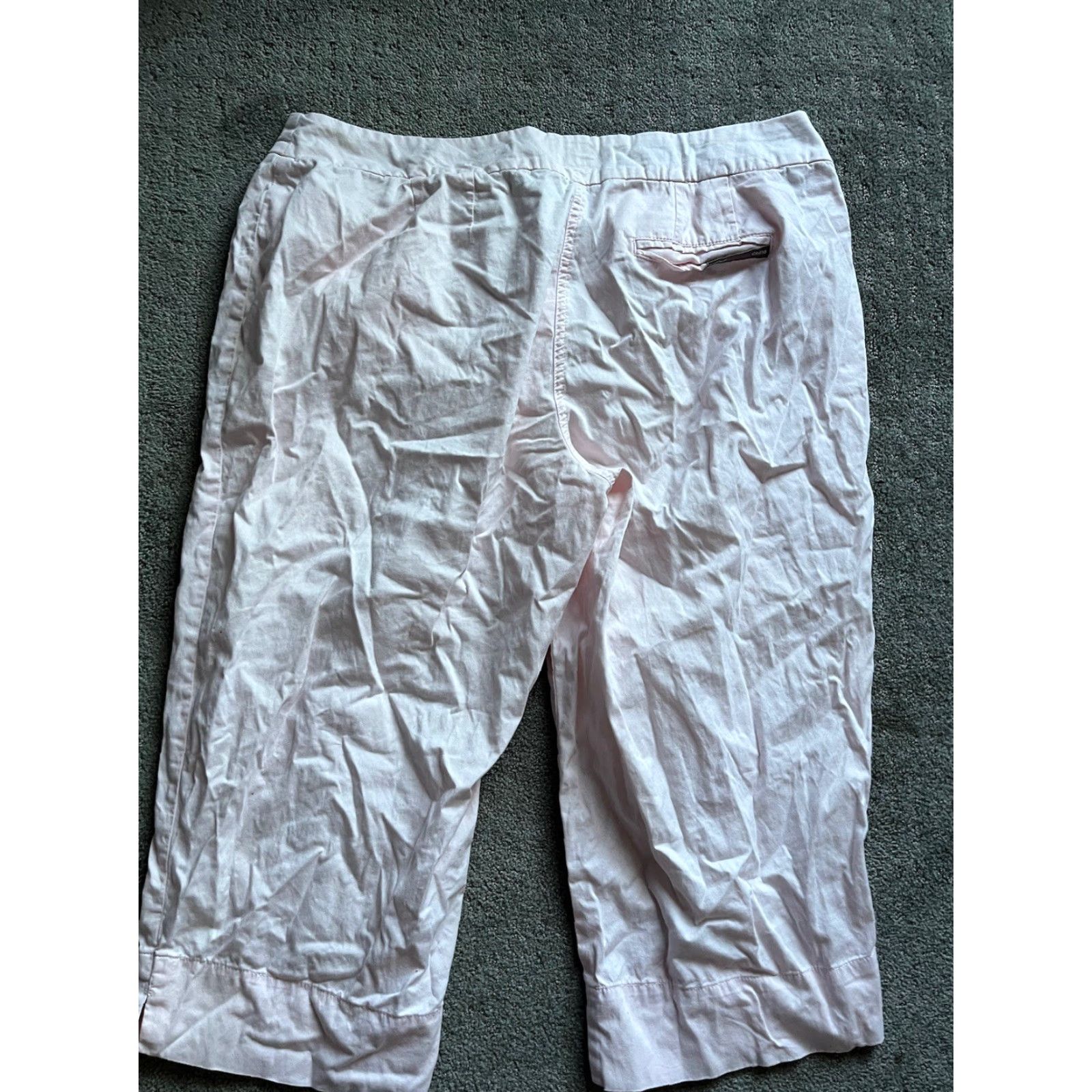 Avenue Venture Capri Pants Womens 14 Pink Stretch Chino Folded Hem Size 36" / US 14 / IT 50 - 3 Thumbnail