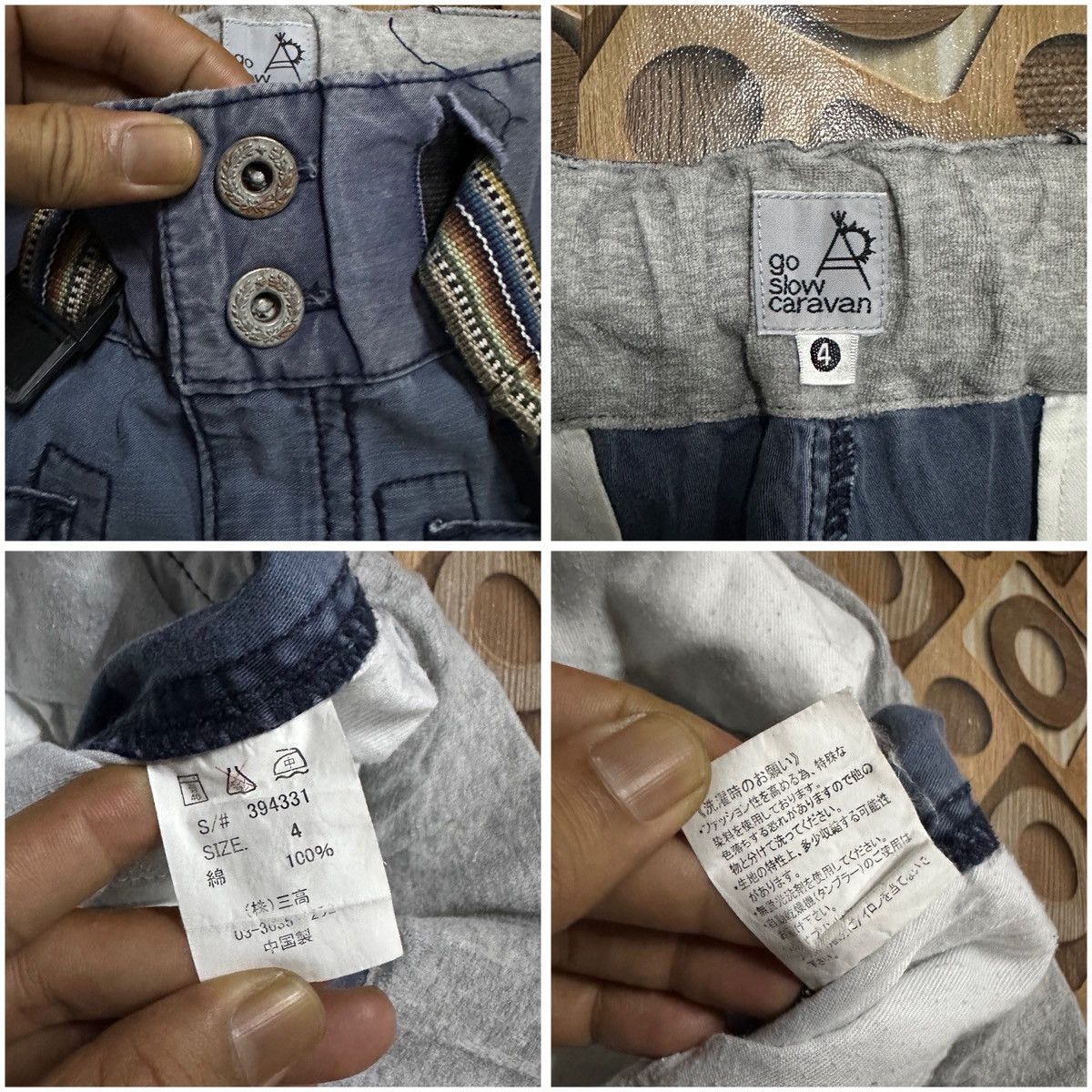 go slow caravan BIG POCKET ‼️Vintage GO SLOW CARAVAN Japan Faded Ankle Pants Size US 33 - 16 Thumbnail