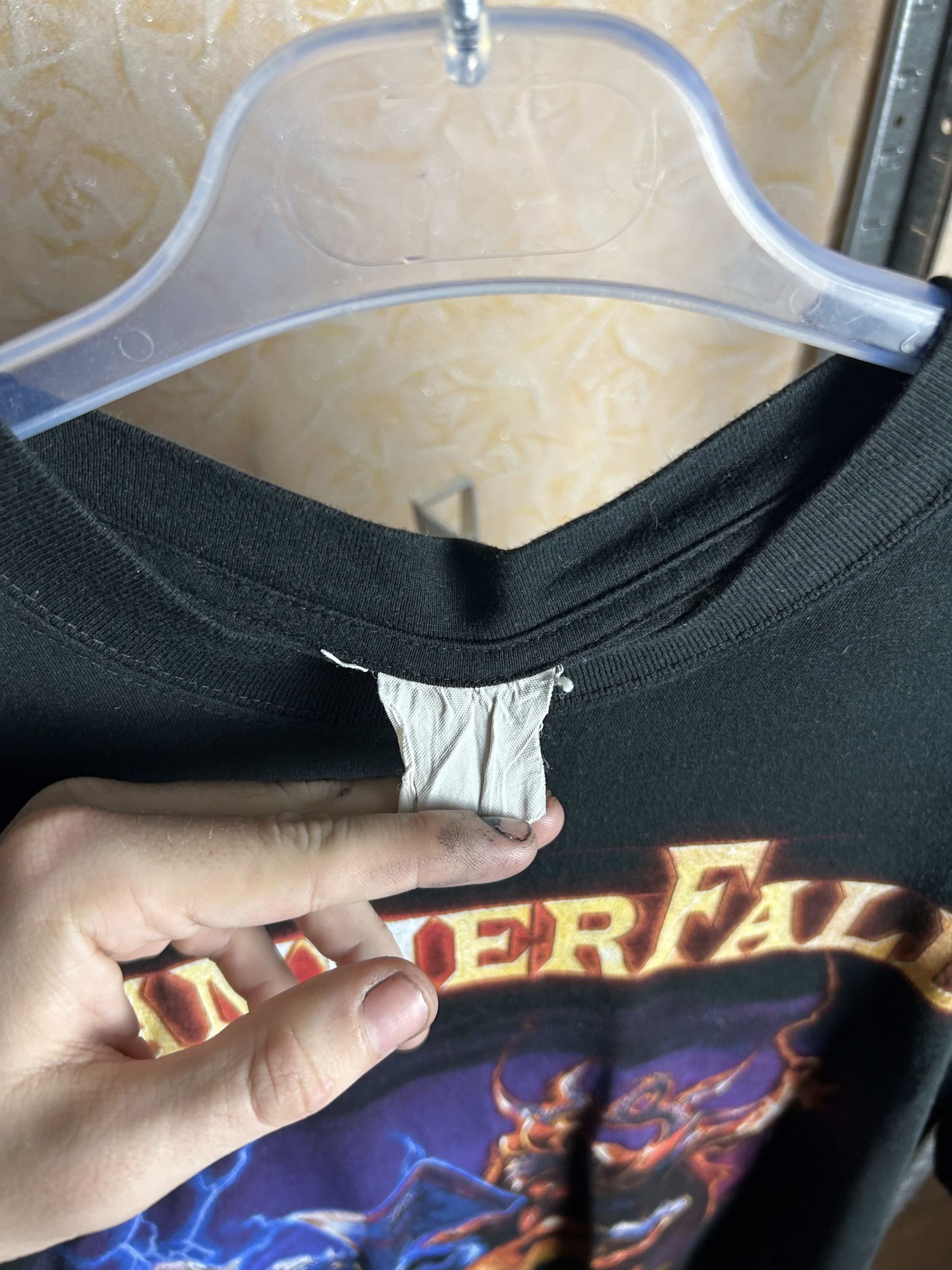 Band Tees Vintage 90s Hammerfall Rock Band T-shirt Size US L / EU 52-54 / 3 - 4 Thumbnail