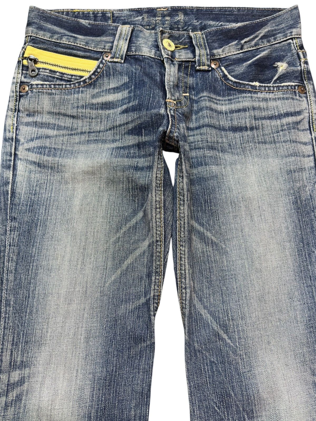 Edwin Vintage Edwin 503 Bluetrip Flare Bootcut Whiskers Denim Size US 29 - 2 Thumbnail