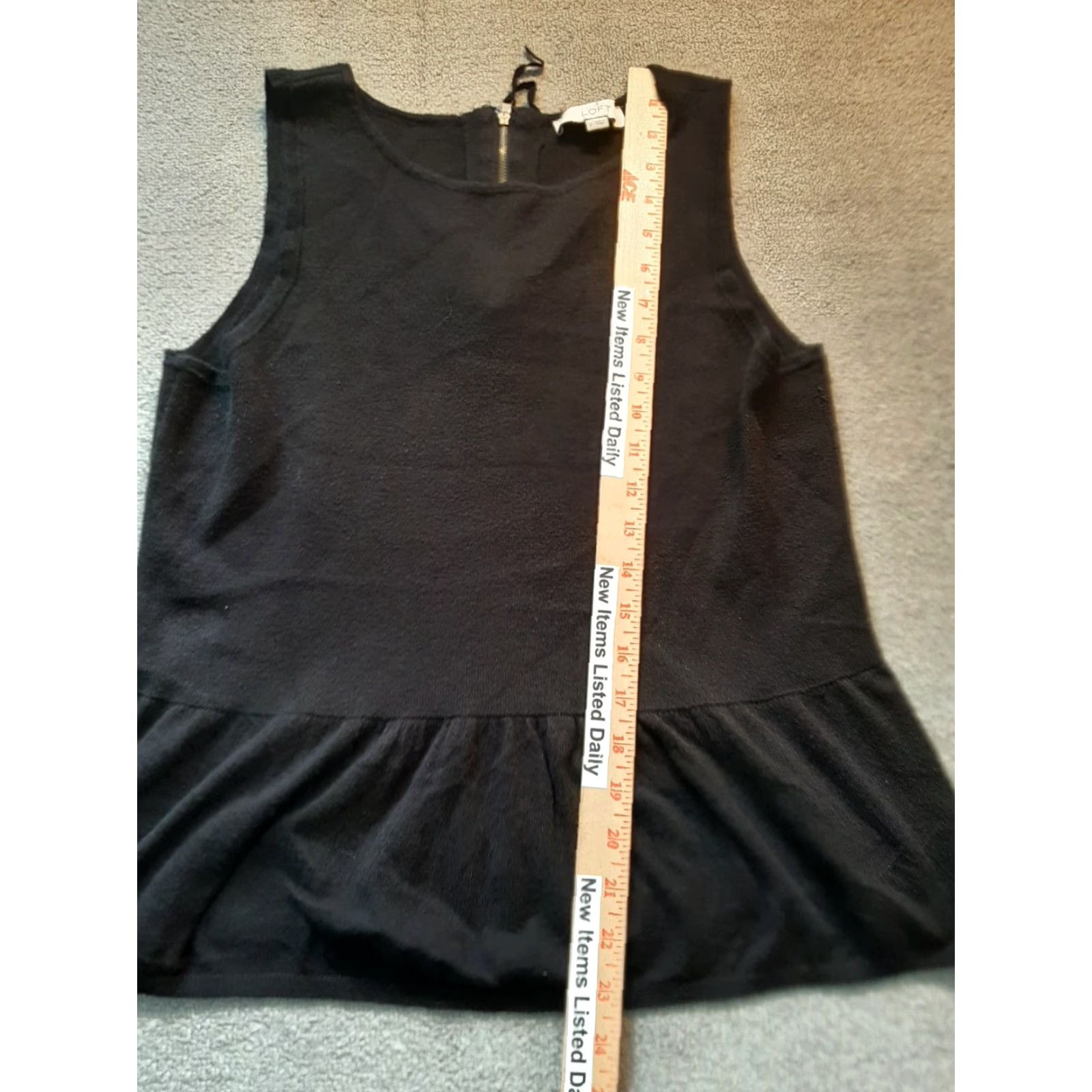 Ann Taylor ANN TAYLOR Sweater Womens Large L Black Sleeveless Cotton Viscose Nylon Wool Pullover Size L / US 10 / IT 46 - 2 Thumbnail
