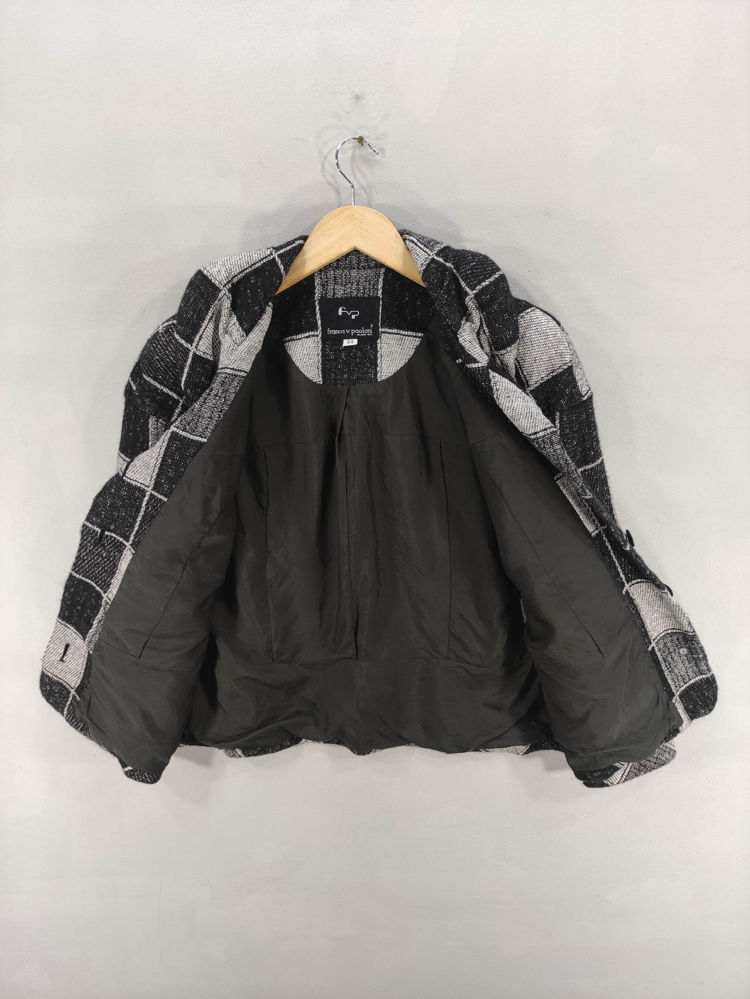 Japanese Brand Vintage Franca V. paoloni Wool Coat Jacket Size M / US 6-8 / IT 42-44 - 5 Thumbnail