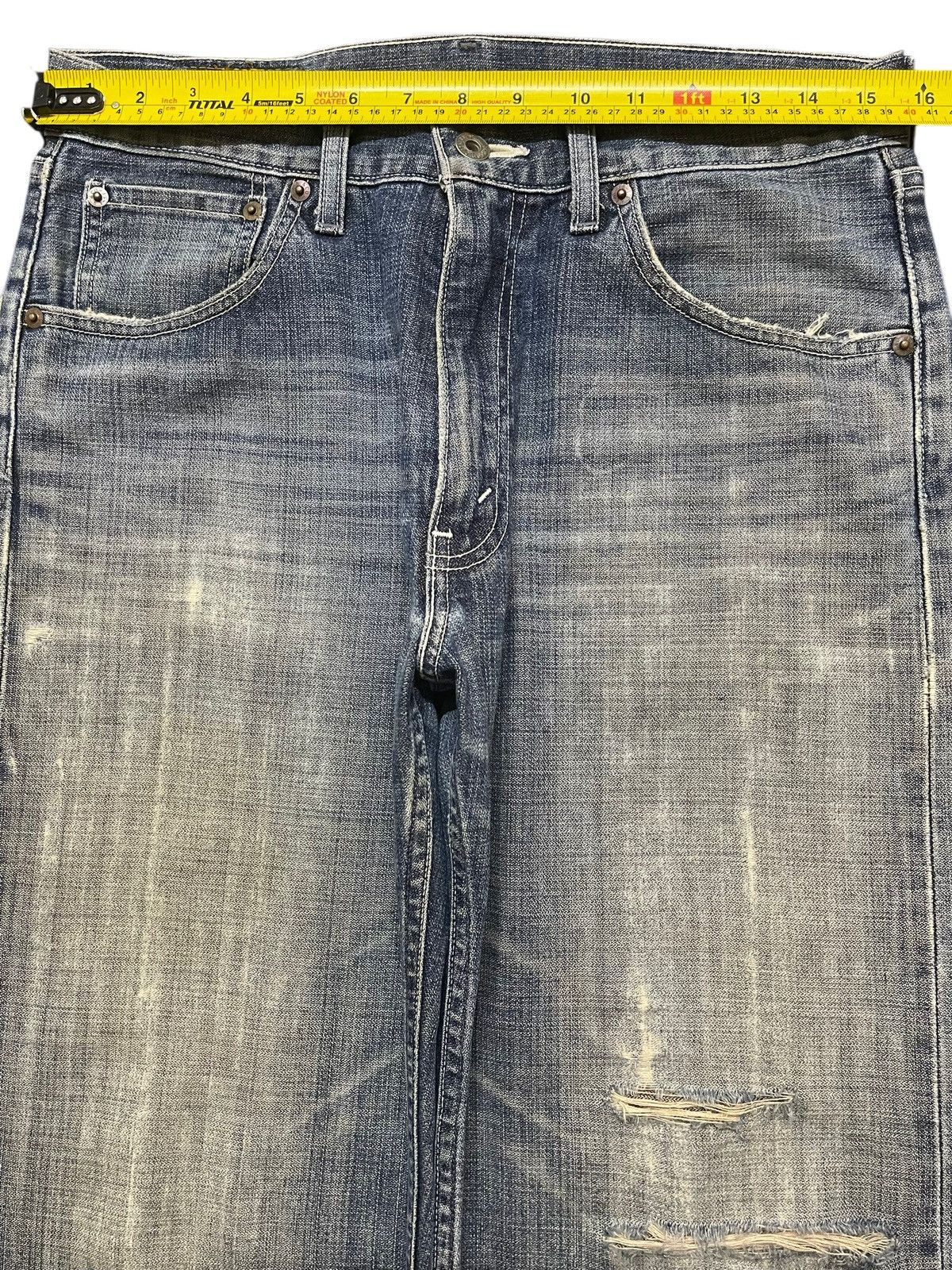 Levi's Vintage Levis 503 Blue Faded Wash Distress Style Loose Jeans Size US 31 - 12 Thumbnail