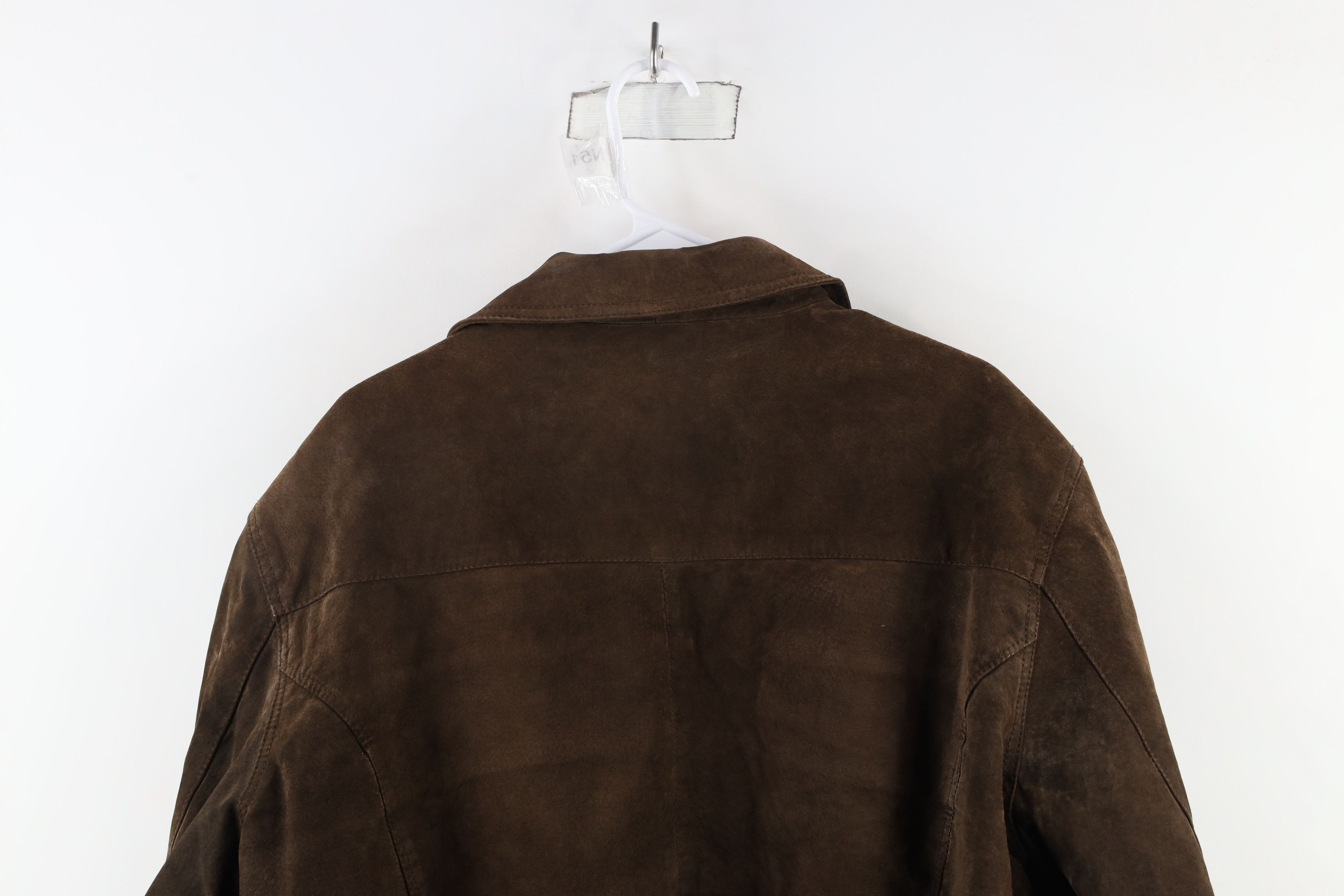 Vintage Vintage 90s Streetwear Suede Leather Bomber Jacket Brown Size US XL / EU 56 / 4 - 15 Thumbnail