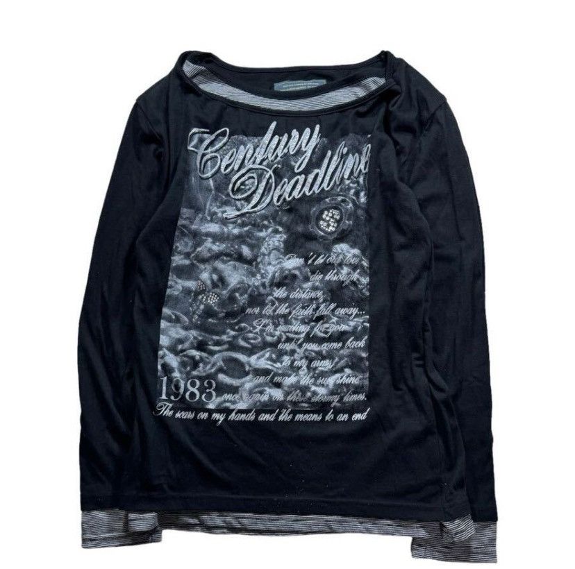 Designer × Japanese Brand × Vintage Night Rider “Century Deadline 1983” Layered Longsleeve Size US M / EU 48-50 / 2 - 4 Thumbnail