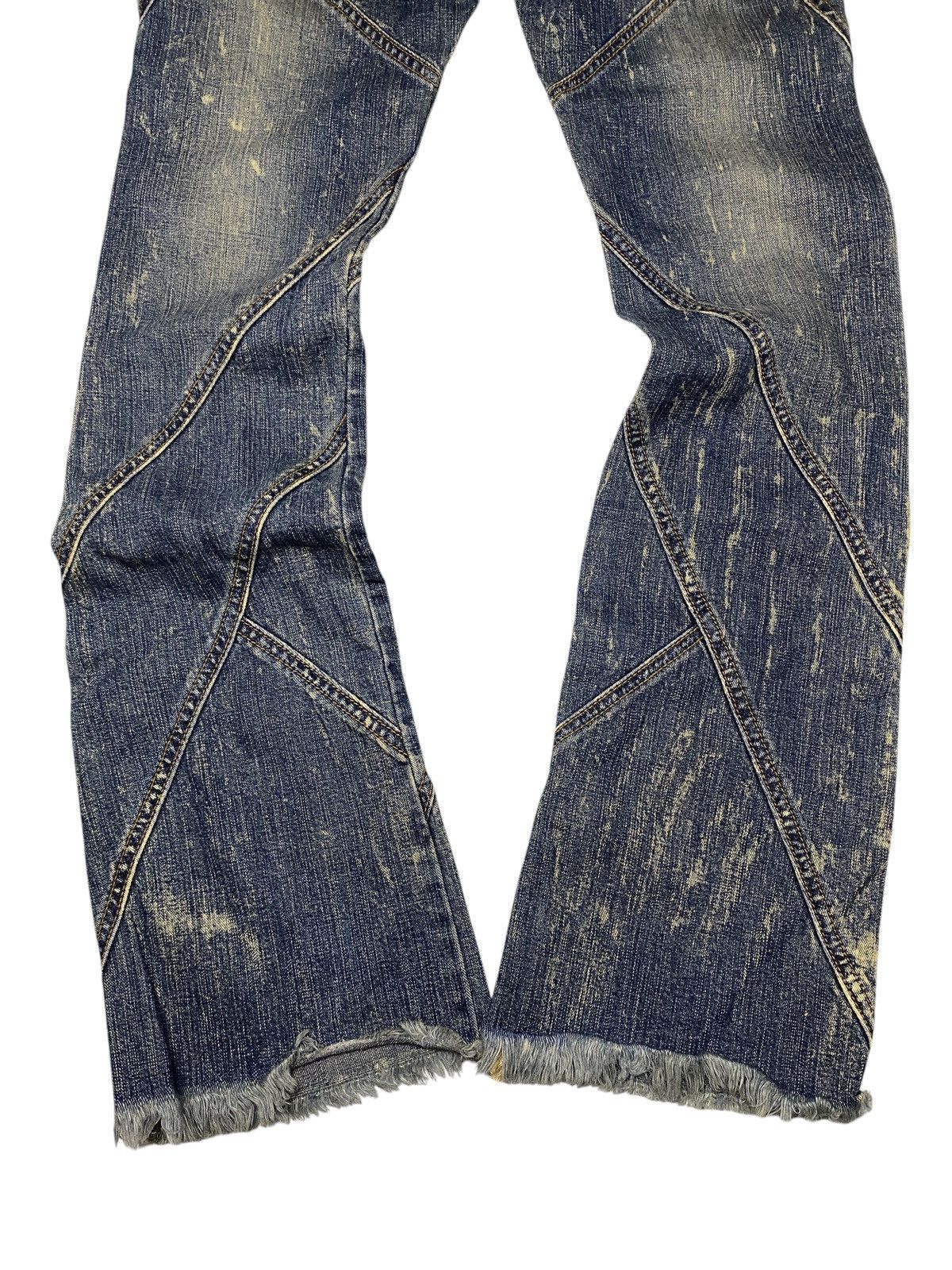 Hysteric Glamour 2000's BNX Spiral Distressed Flared Jeans Size US 26 / EU 42 - 9 Thumbnail