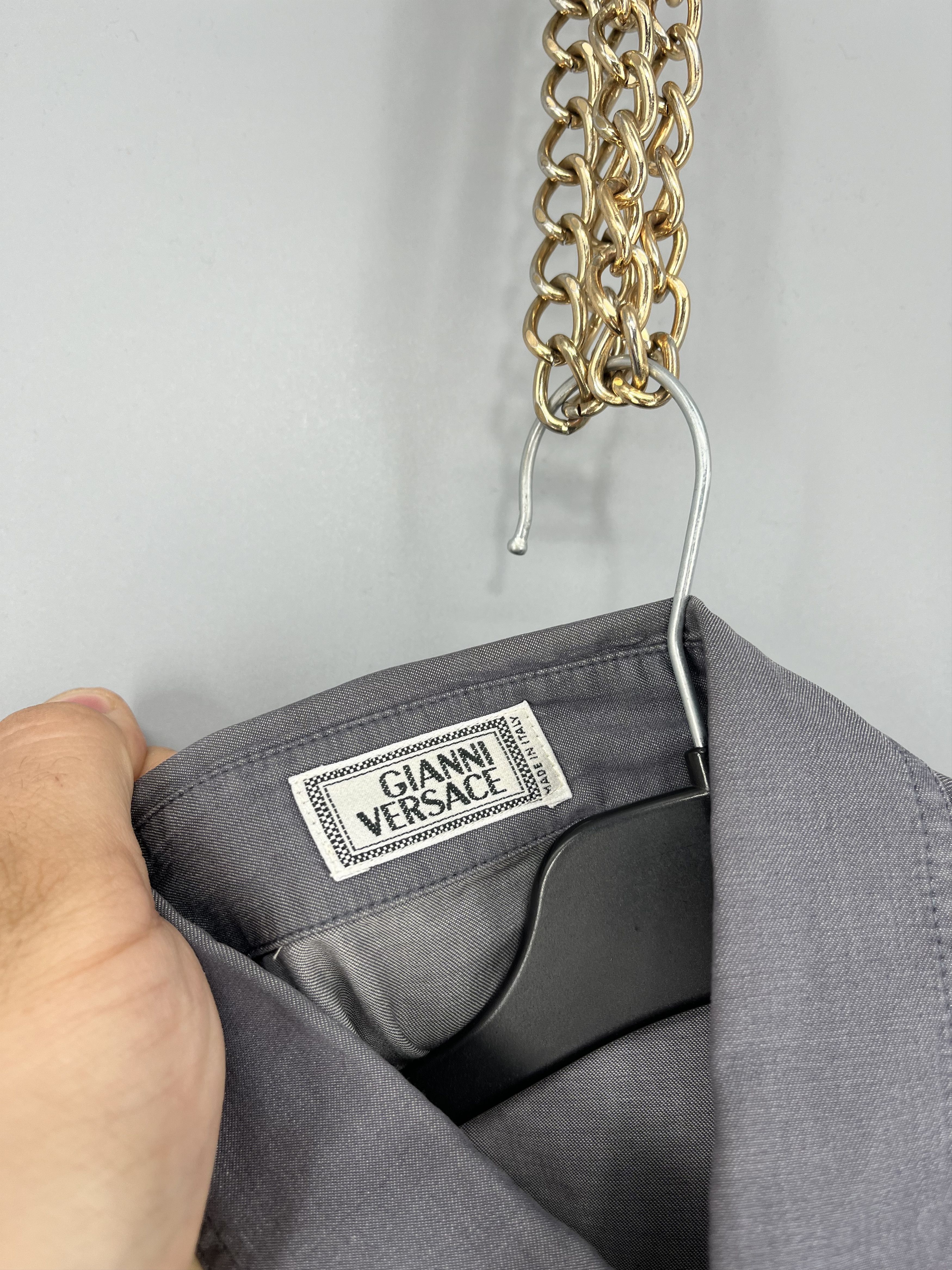 Versace × Vintage Vintage Versace Classic Structure Silk Shirt 90s Size US S / EU 44-46 / 1 - 9 Thumbnail