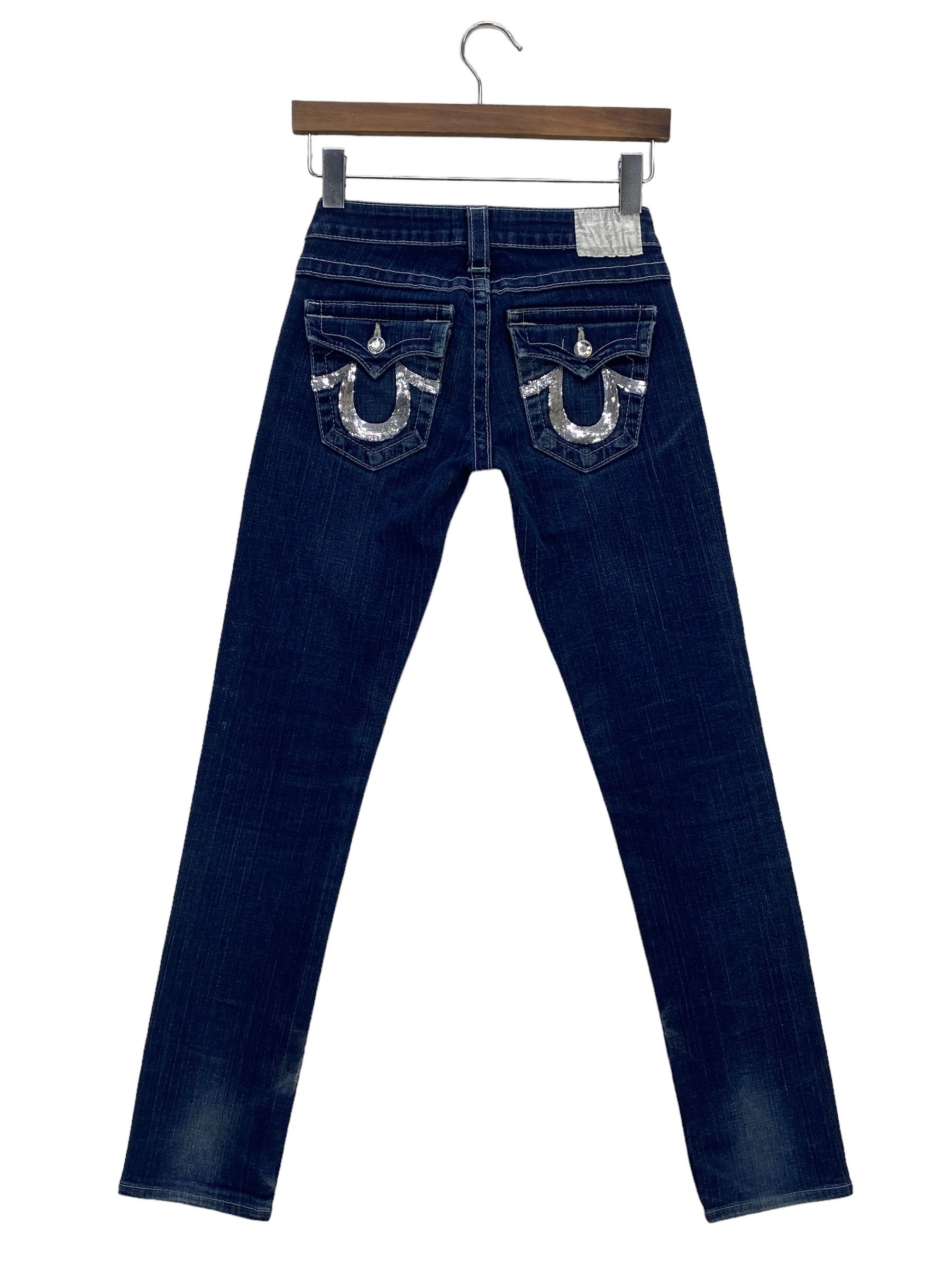 image of Rockers x True Religion Skinny Denim Jeans in Blue, Women's (Size 22)