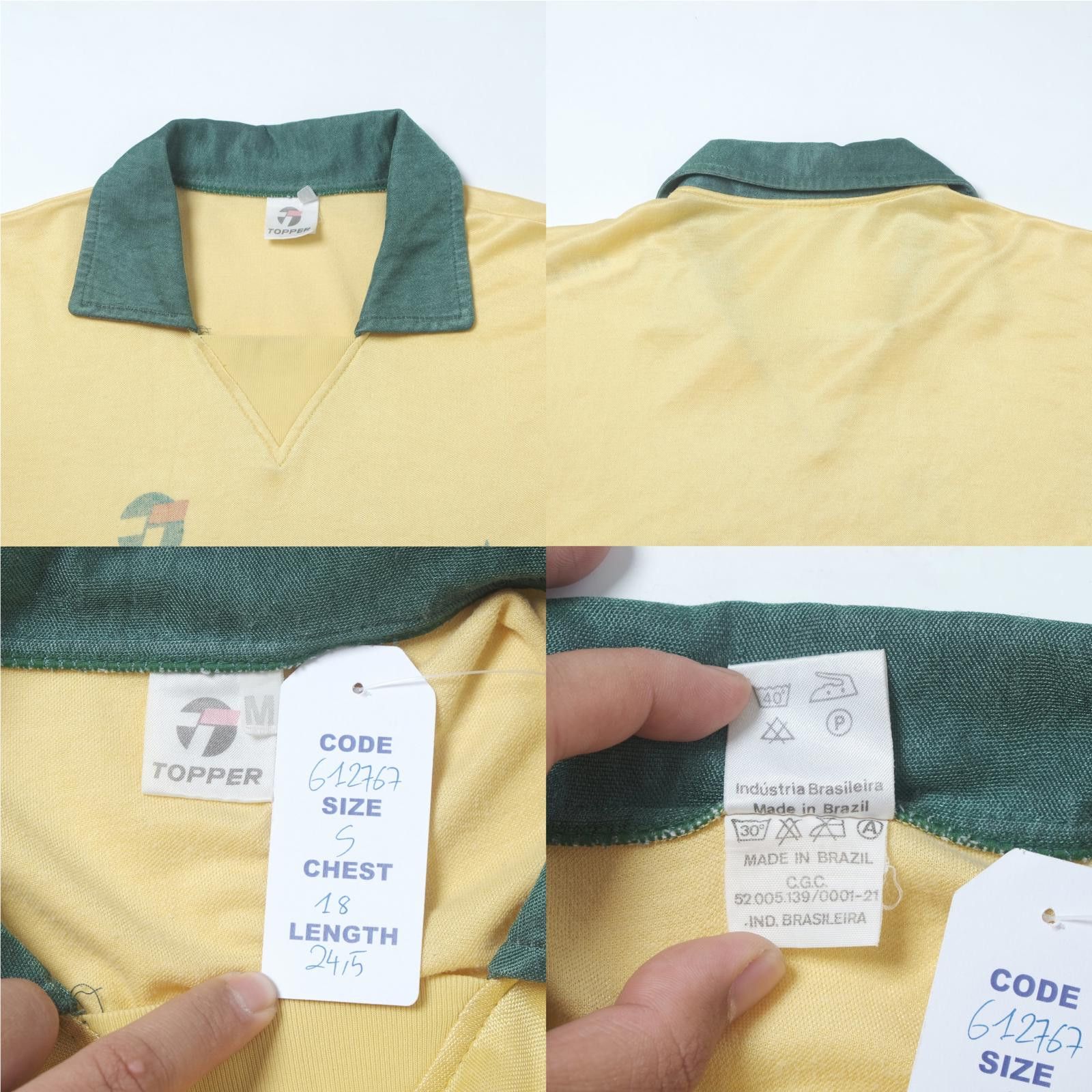 Topperz 1990 Brazil Home Shirt Topper (S) Size US S / EU 44-46 / 1 - 4 Thumbnail