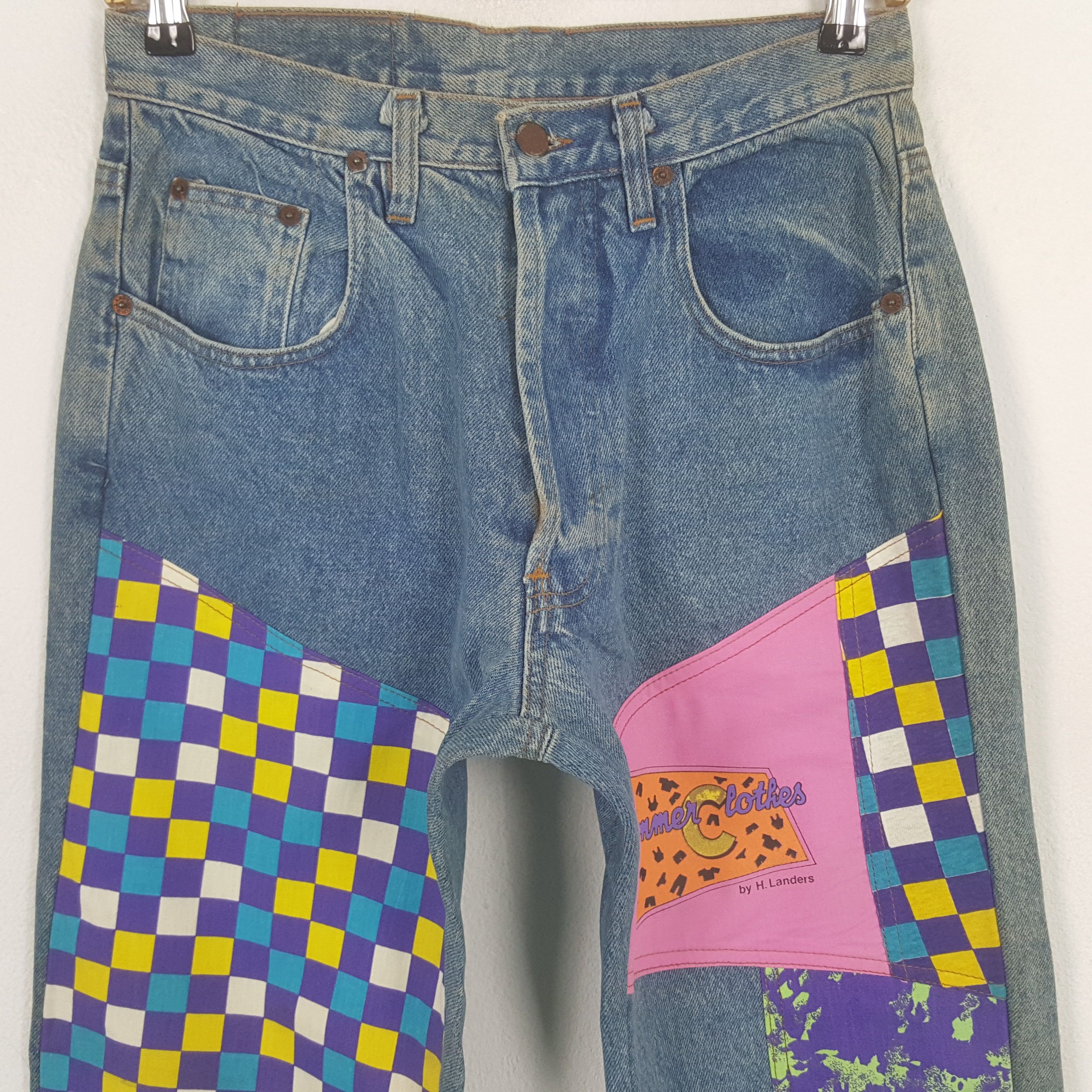 Vintage Vintage H.landers Designer Art Style Rare Denim Jeans RR18 Size US 28 / EU 44 - 2 Thumbnail