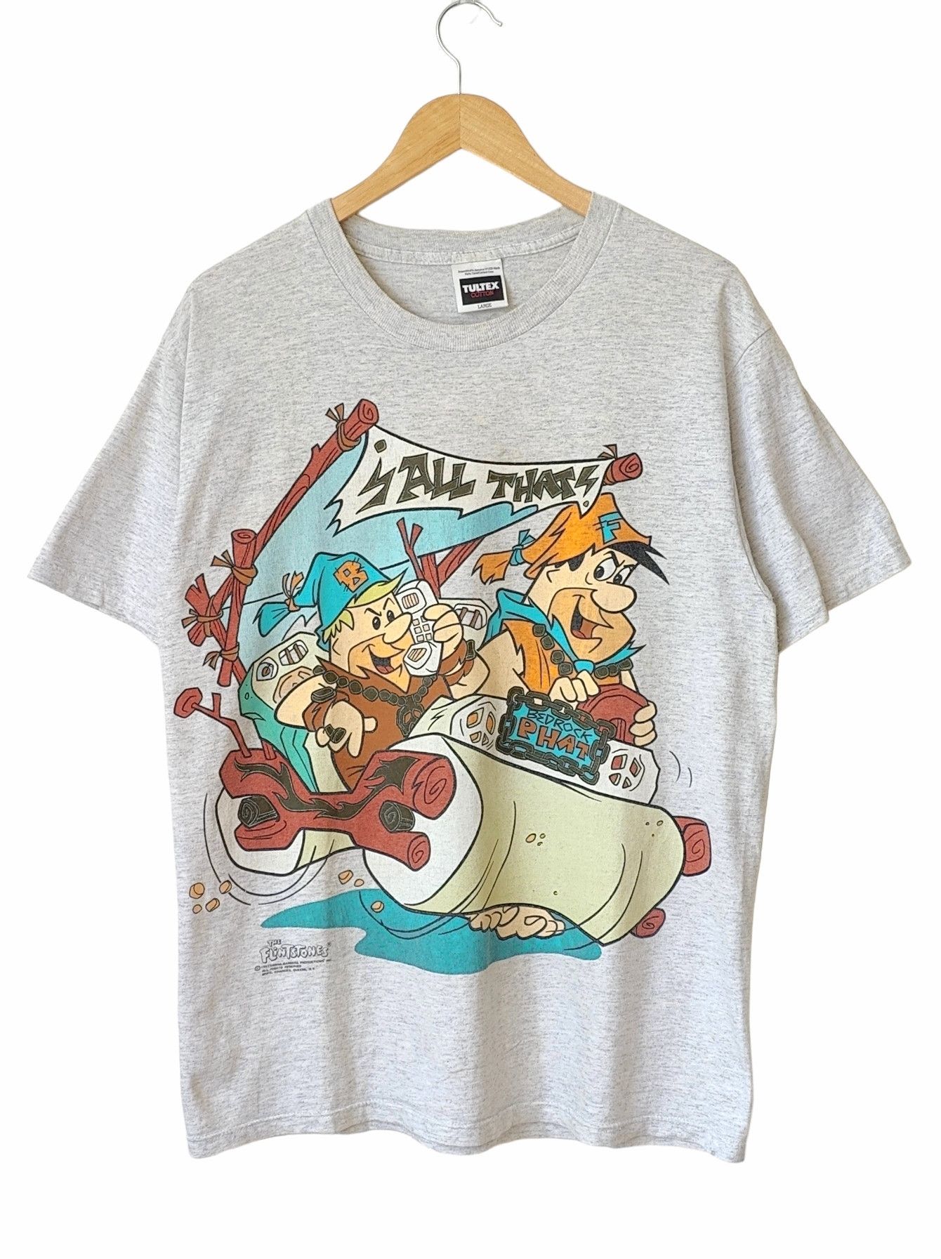 Vintage Flinstones 1993 AOP Full Print VTG Cartoon Tshirt Vintage Size US L / EU 52-54 / 3 - 1 Thumbnail