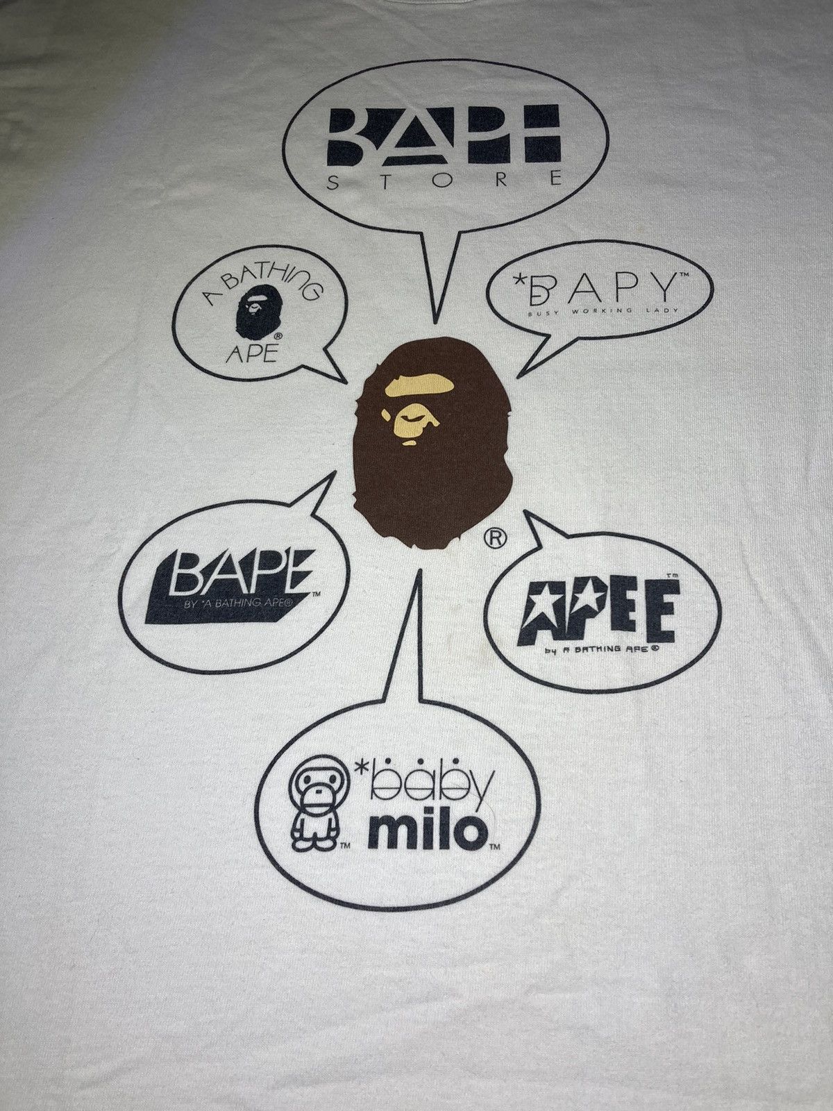 Bape 2007 Bape Store Multi Logo Circle College Baby Milo Large OG Size US L / EU 52-54 / 3 - 5 Thumbnail