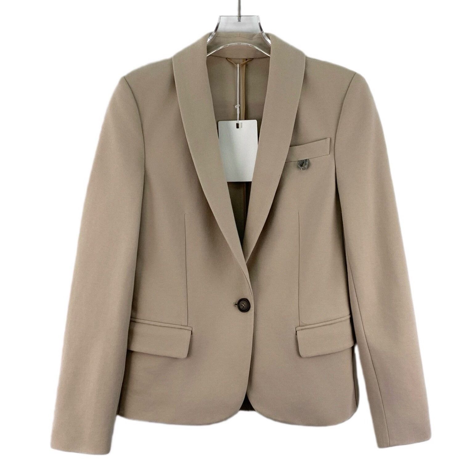 Brunello Cucinelli Brunello Cucinelli Beige Jacket XS Women Size XS / US 0-2 / IT 36-38 - 1 Thumbnail
