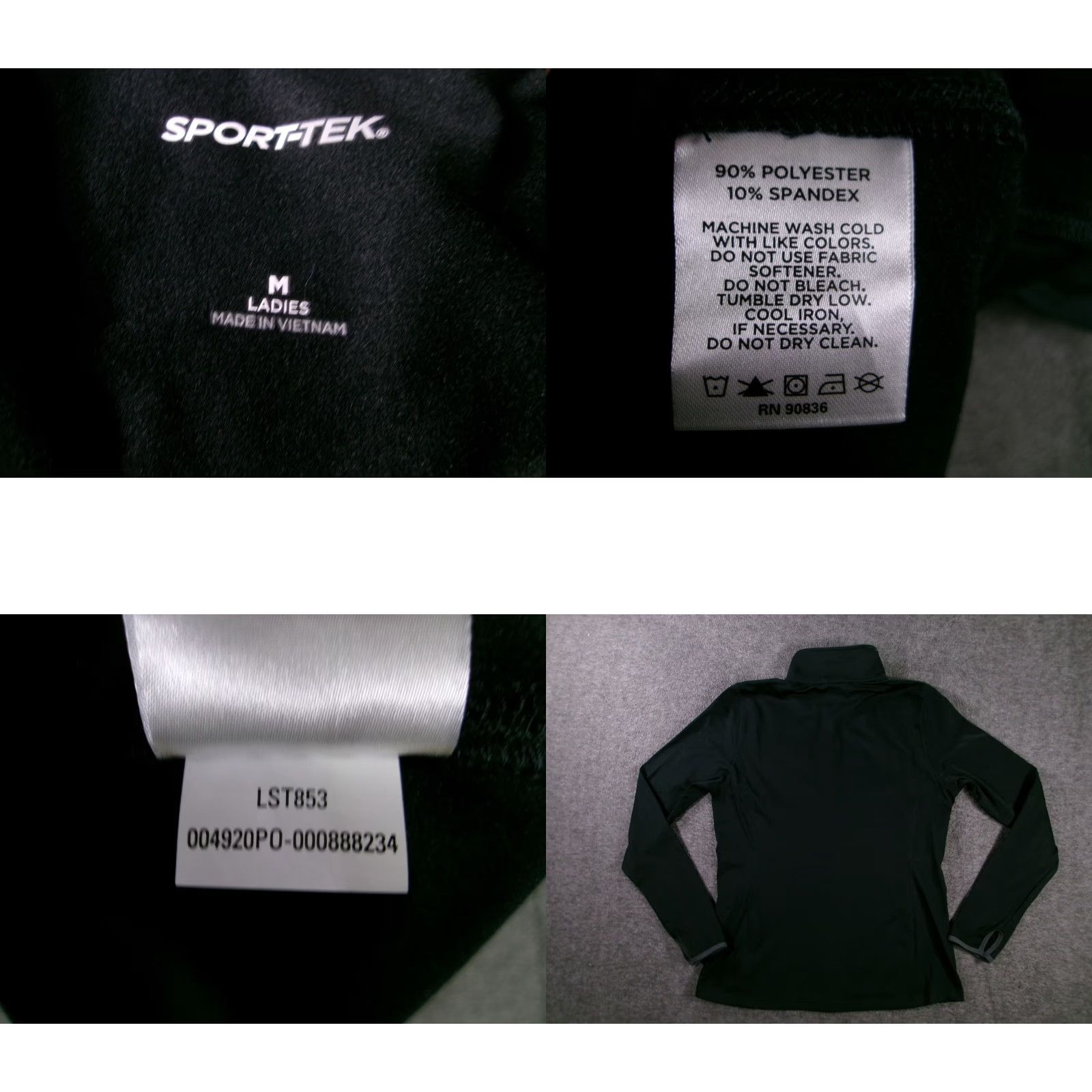 Vintage Northeastern Embroidered Sport-Tek Jacket Ladies M Black Full Zip Thumbhole Size M / US 6-8 / IT 42-44 - 8 Thumbnail