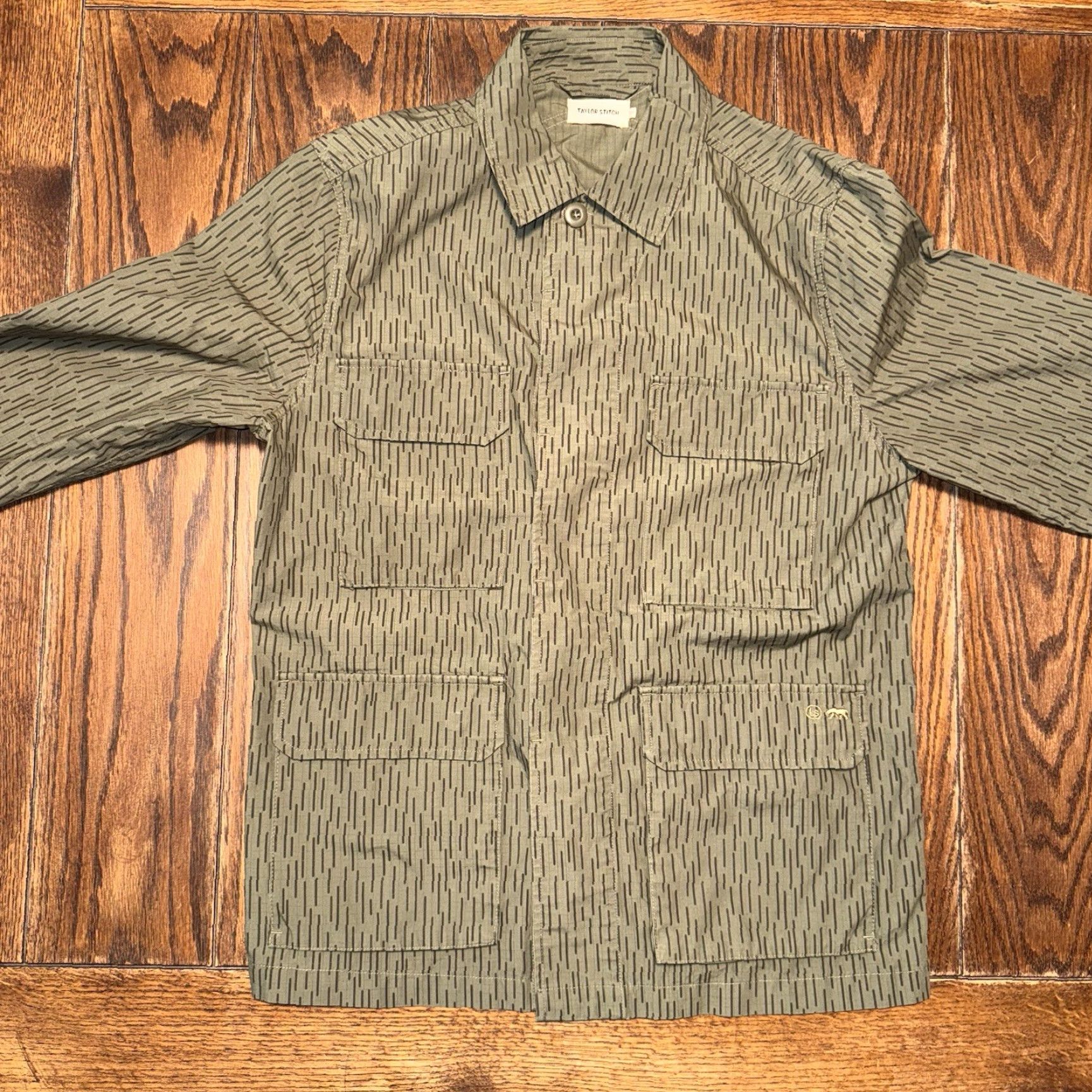 Taylor Stitch Taylor Stitch Men's 40 Medium Organic Cotton Button Up Flap Pocket Military Bear Shirt Size US M / EU 48-50 / 2 - 2 Thumbnail