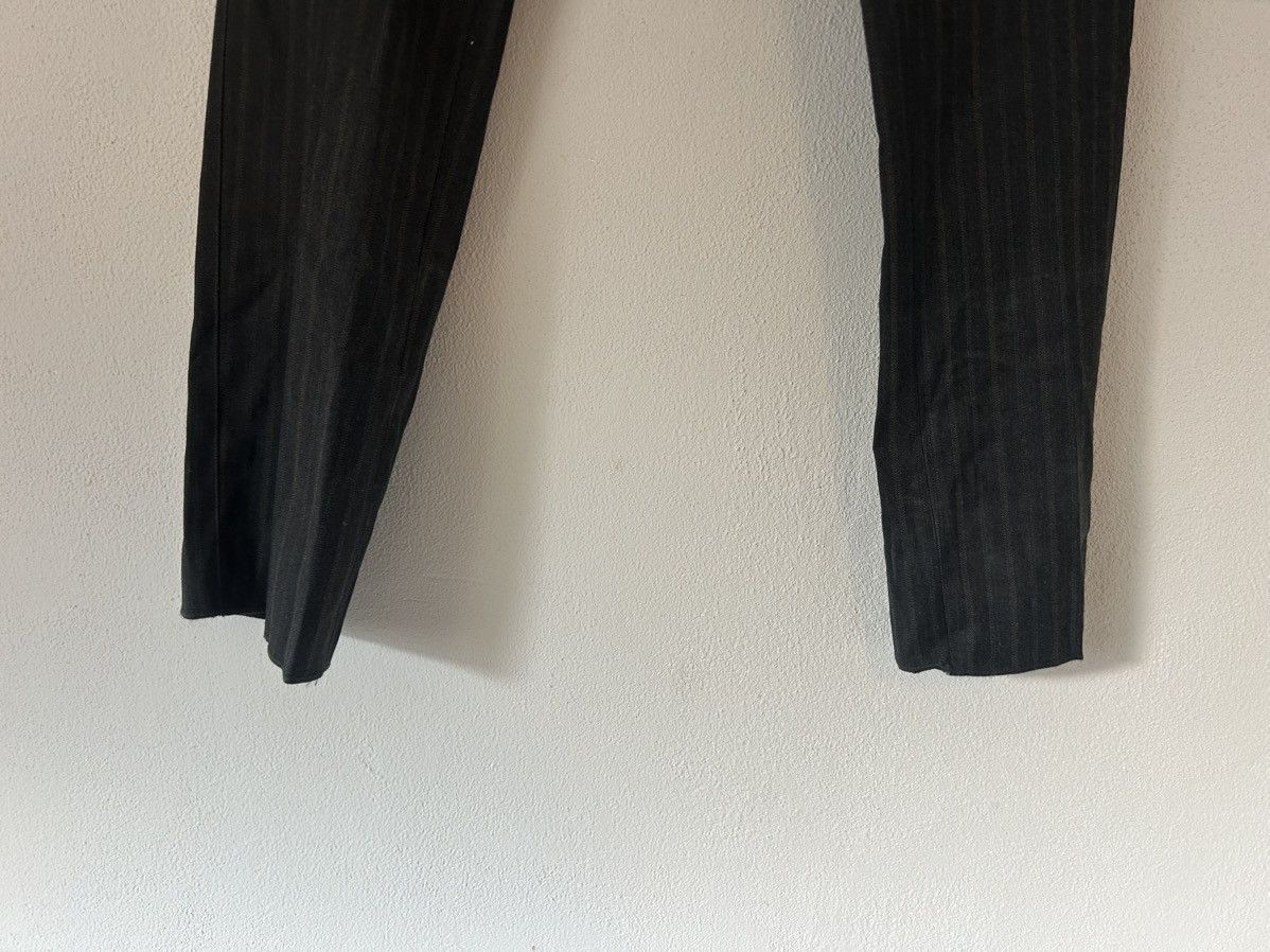 Dolce & Gabbana Dolce & Gabbana Striped Trousers with Leather Details Size US 28 / EU 44 - 5 Thumbnail