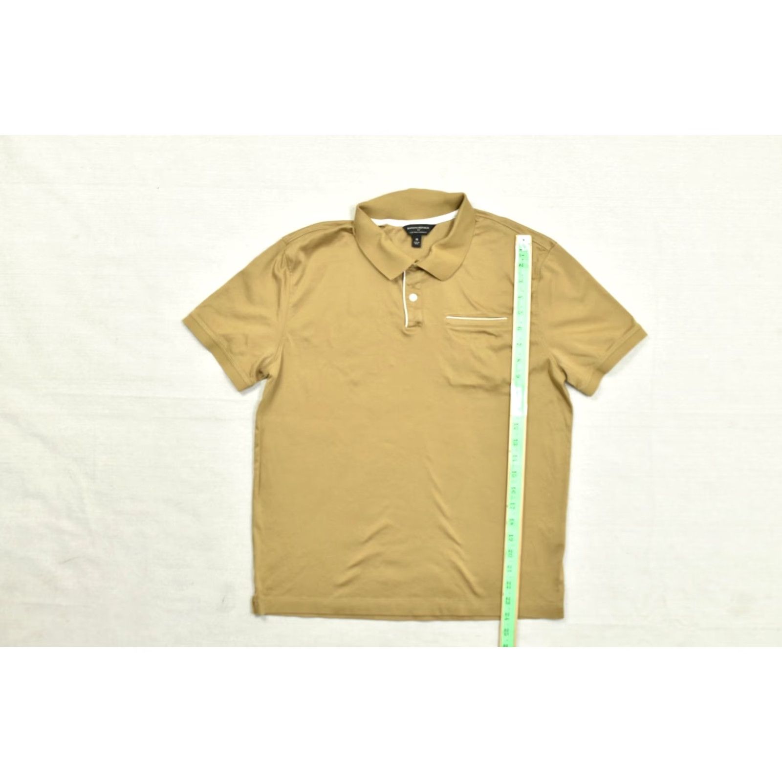 Banana Republic Banana Republic Luxe Touch Performance Polo Shirt Men's M Gold Tan Beige Short Sleeve Collared Button Polo Shirt Golf Casual Regular Mens Size US M / EU 48-50 / 2 - 2 Thumbnail