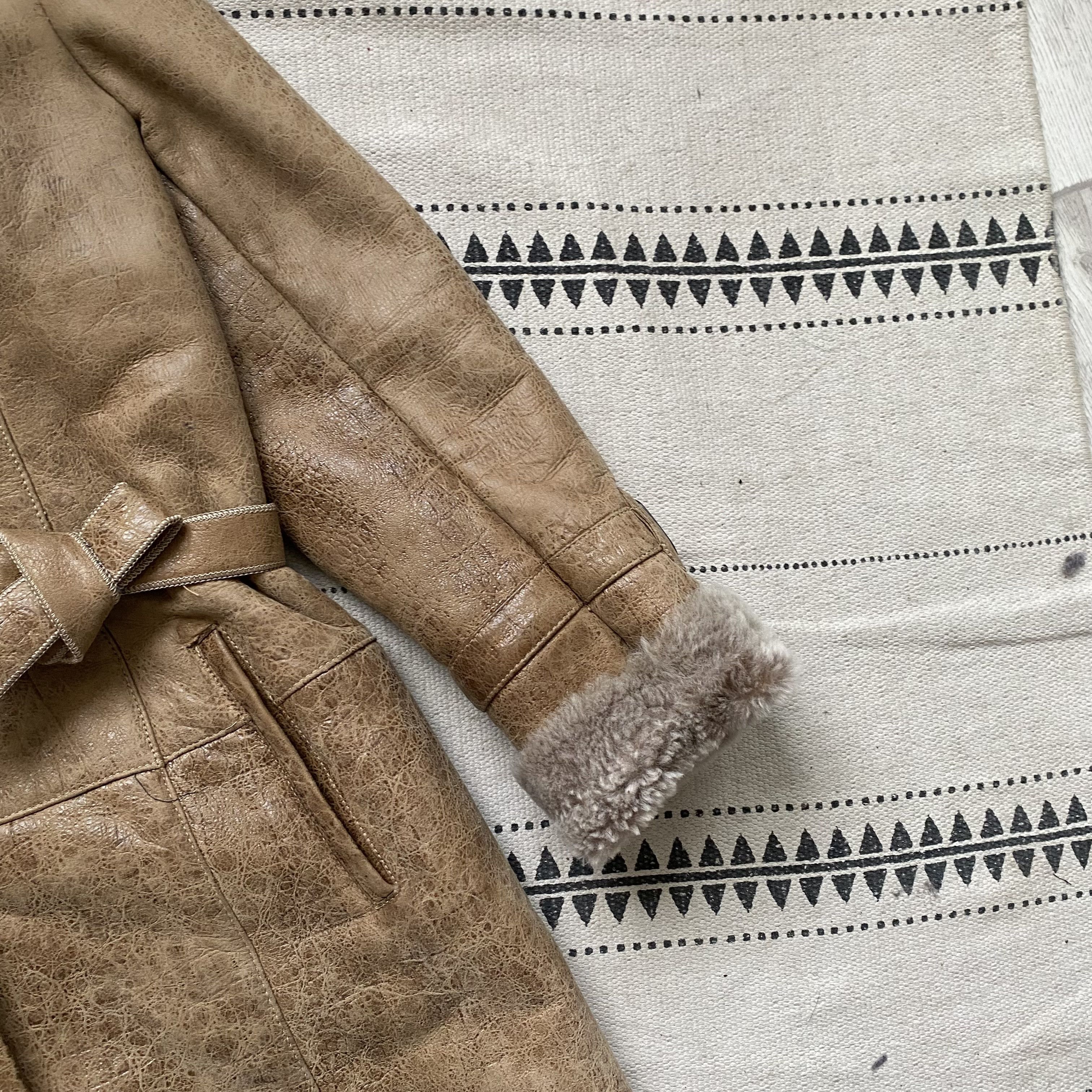 If Six Was Nine Y2K Vintage 2000s Real Fur Shepkins coat bandage Avant-garde Size L / US 10 / IT 46 - 4 Thumbnail