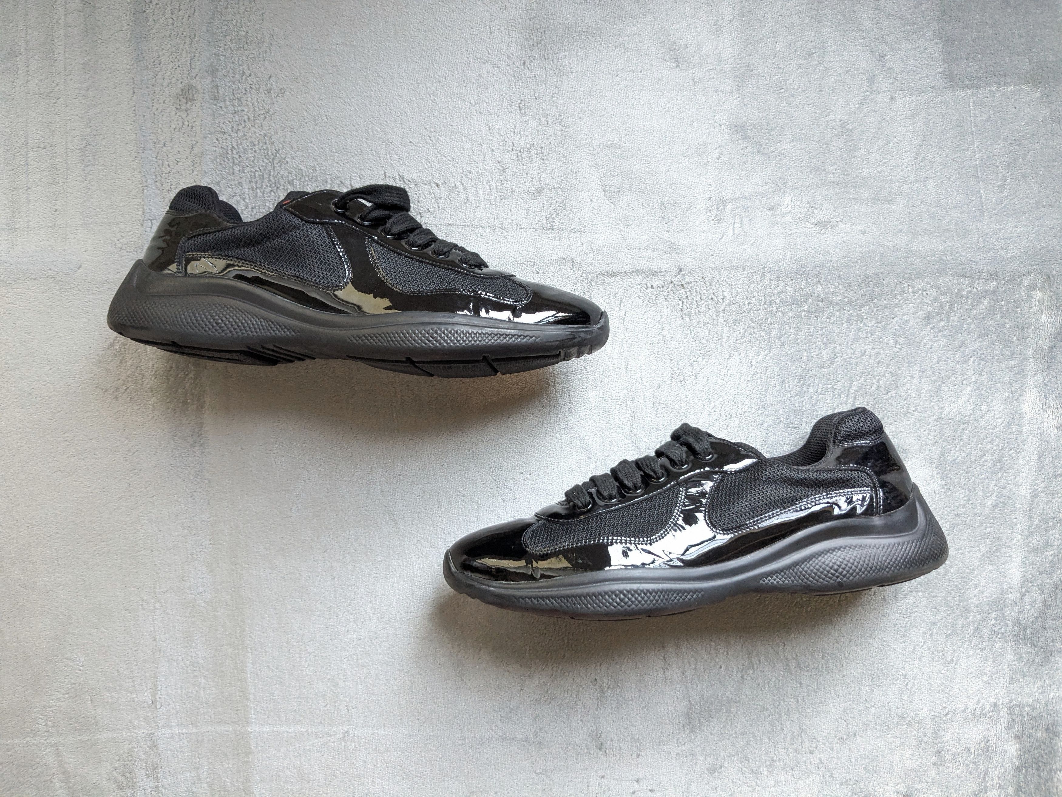 Prada Prada America's Cup Sneakers Black Patent Leather 9.5 Red Size US 9.5 / EU 42-43 - 1 Thumbnail