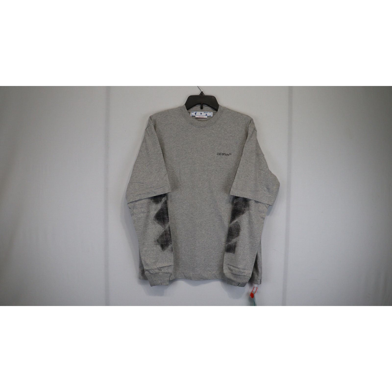 Off-White o1rshd1 Q:2 / DUP /Jumbo Arrow Double Long Sleeve Tee Grey Size US XL / EU 56 / 4 - 1 Thumbnail