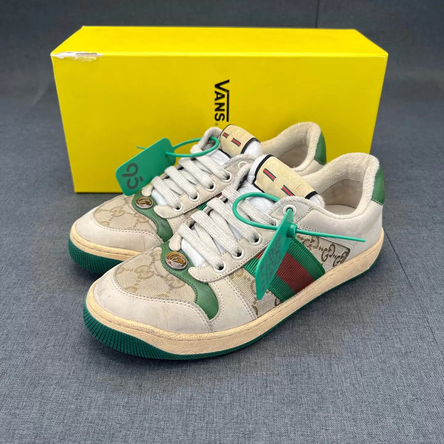 Gucci Gucci Green Ace Sneaker W36, Original Box, New Size US 5.5 / IT 35.5 - 1 Thumbnail