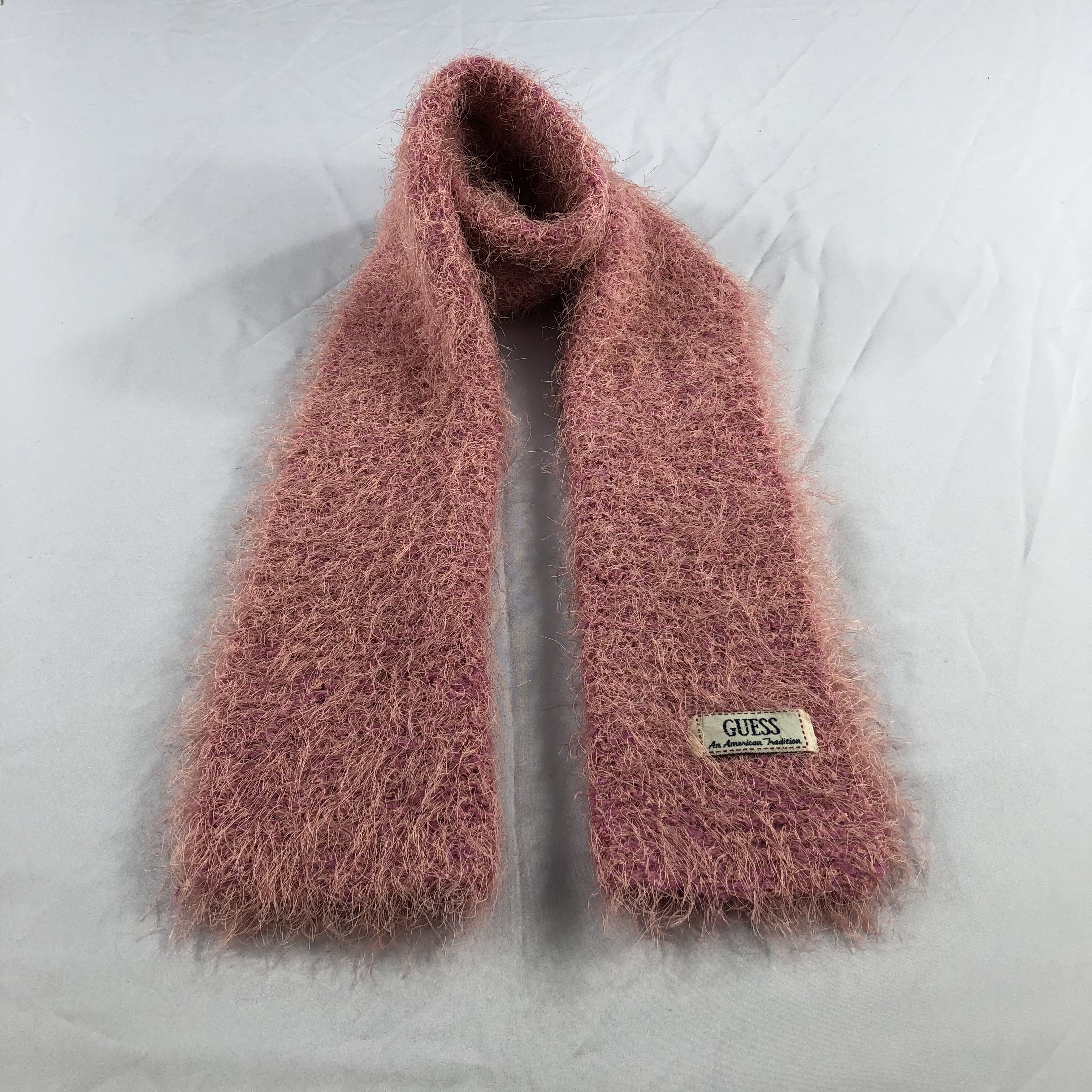 Guess Guess Pink Faux Fur Wool Scarf Muffler V1011 Size ONE SIZE - 1 Thumbnail