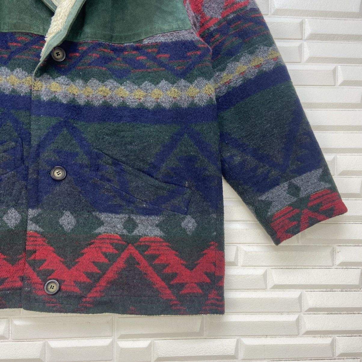 Vintage Tabacci Sportswear Native Wool + Dolphin Leather Heavy Coat Size US M / EU 48-50 / 2 - 5 Thumbnail