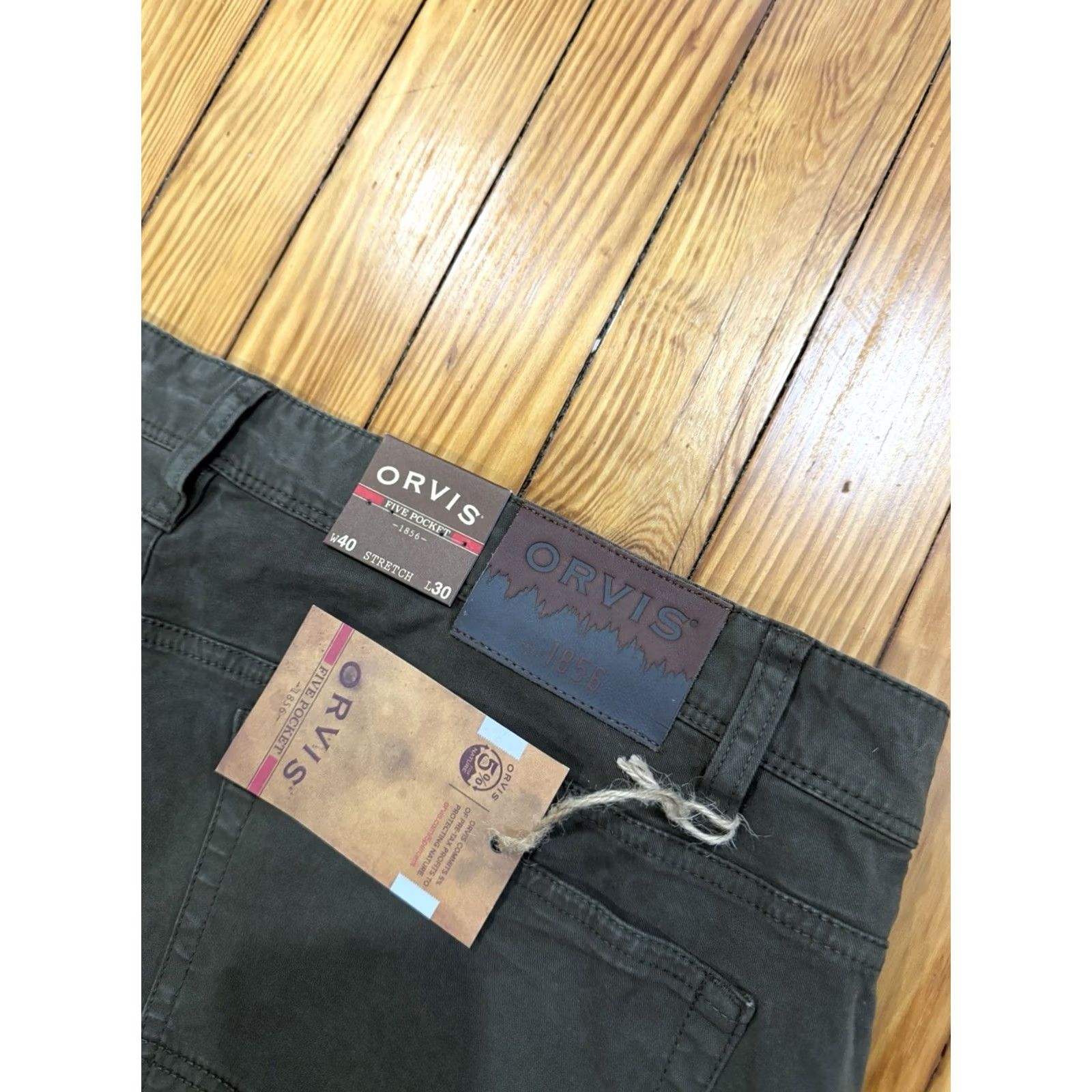 Orvis Orvis Mens Straight Leg Pants Brown Tan Size 40x30 Khakis 5-Pocket Size US 40 / EU 56 - 4 Thumbnail
