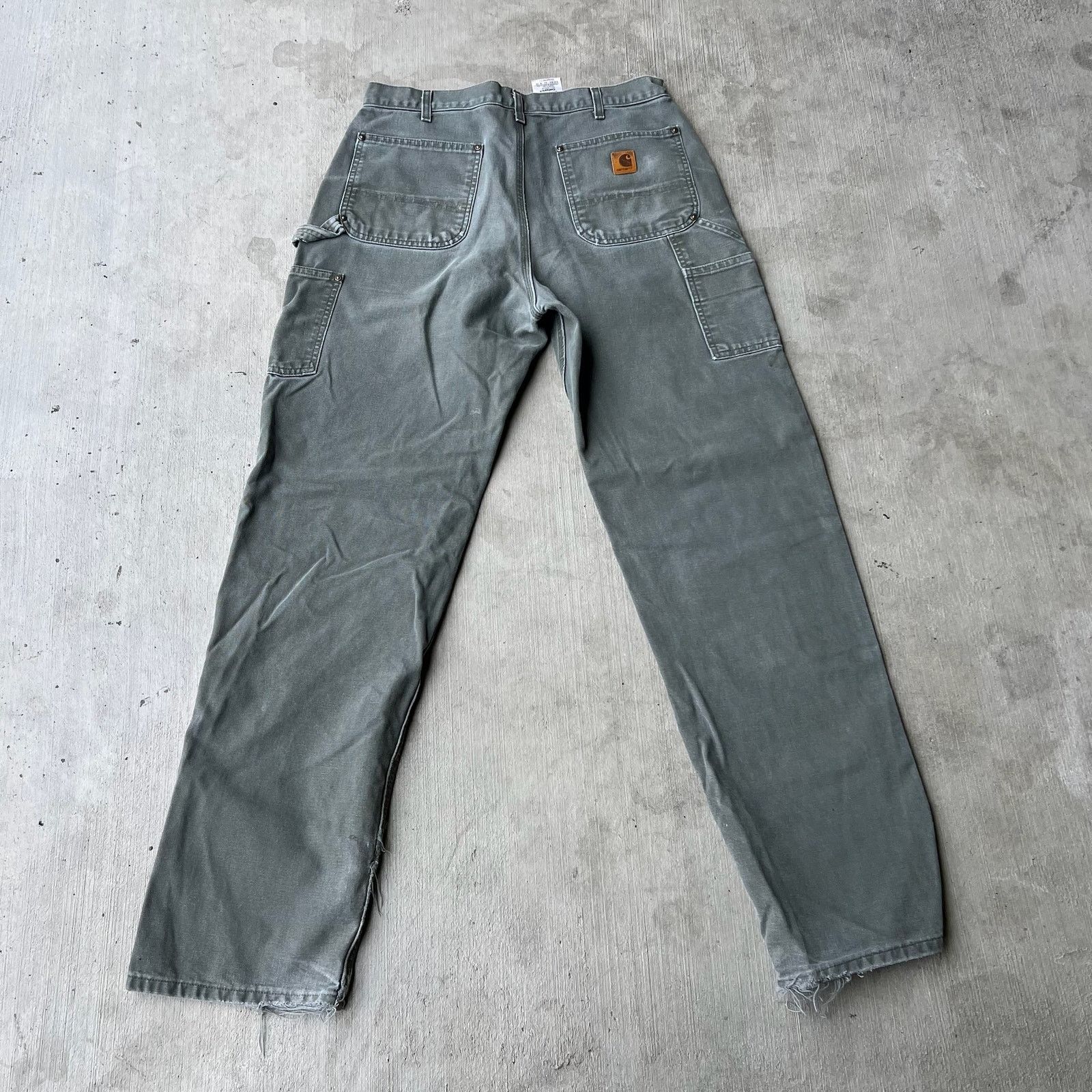 Carhartt × Vintage Carhartt green double knee work wear carpenter pants Size US 33 - 5 Thumbnail