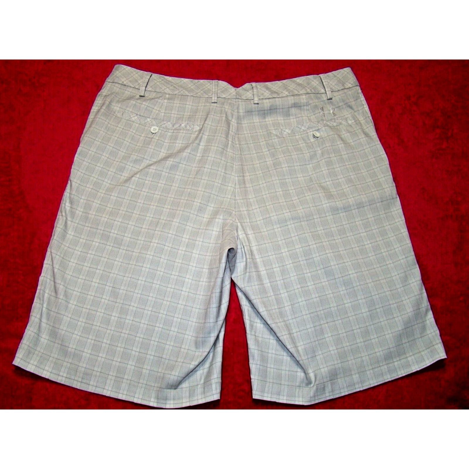 Under Armour UNDER ARMOUR Mens 36 Loose White Plaid Golf Shorts Size US 36 / EU 52 - 5 Thumbnail