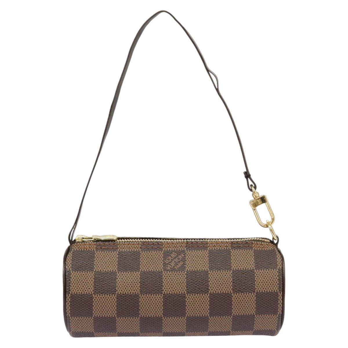Papillon Brown Canvas Clutch Bag (Pre-Owned)