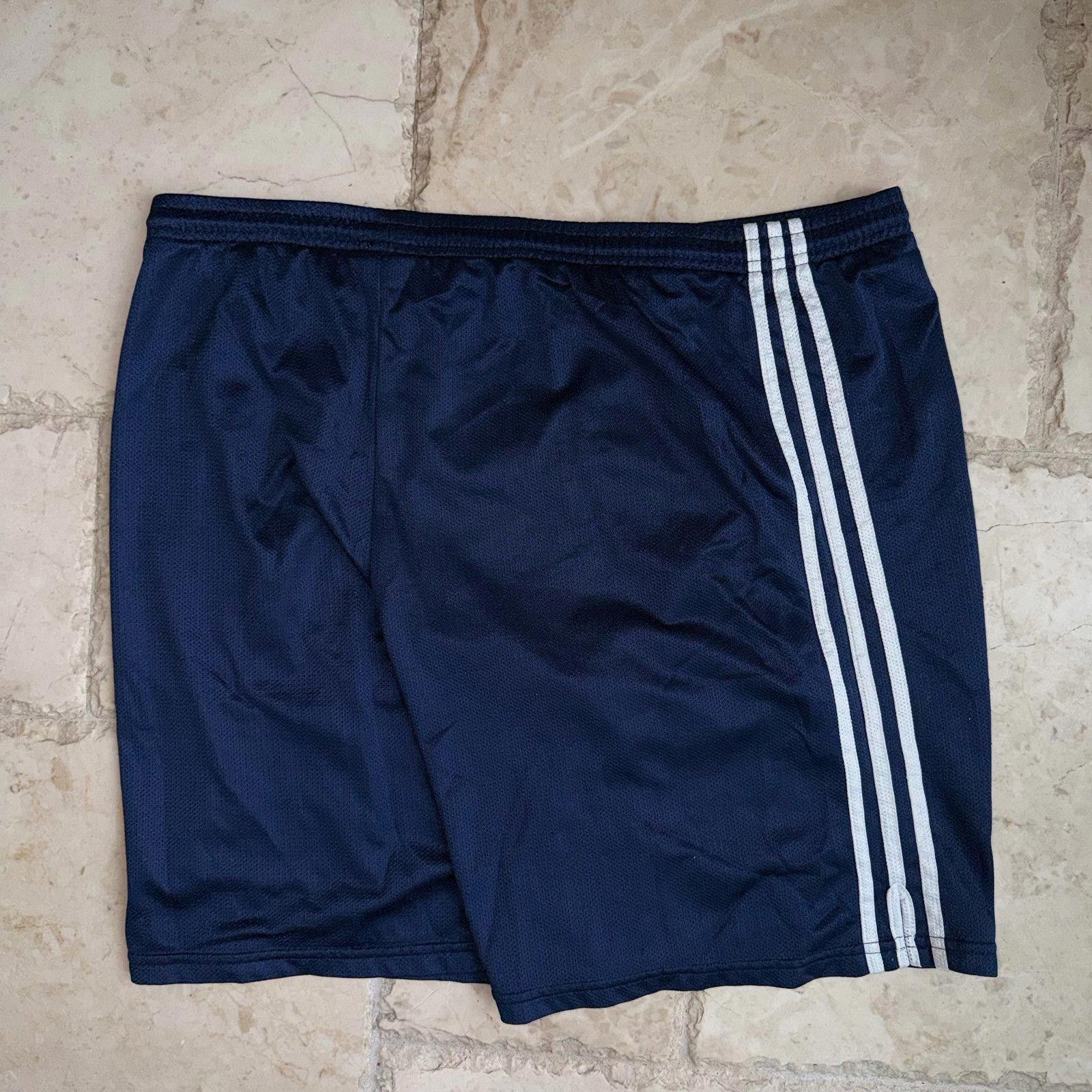 Adidas Adidas Blue Tag Shimmer Dazzle Navy Hoop Mesh Shorts Mens LG Size US 34 / EU 50 - 2 Thumbnail
