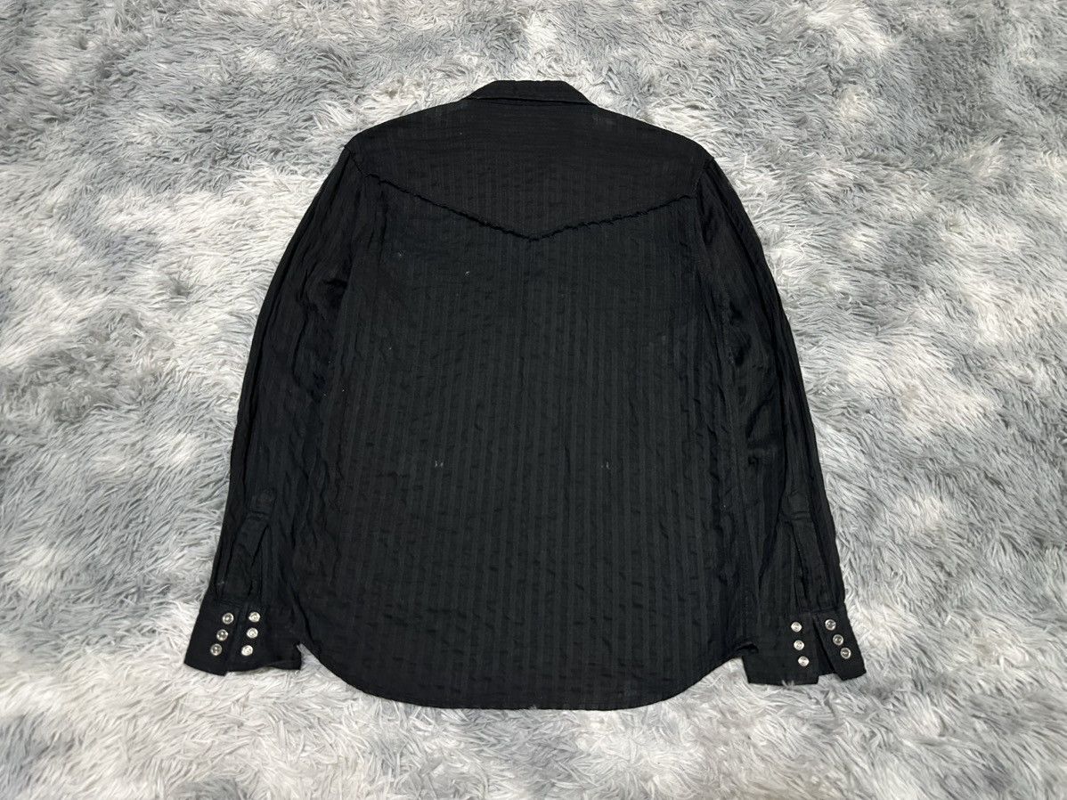 If Six Was Nine 🔥Sick Y2K Omkoe Frayed Striped Western Shirt Goth Punk Size US M / EU 48-50 / 2 - 5 Thumbnail