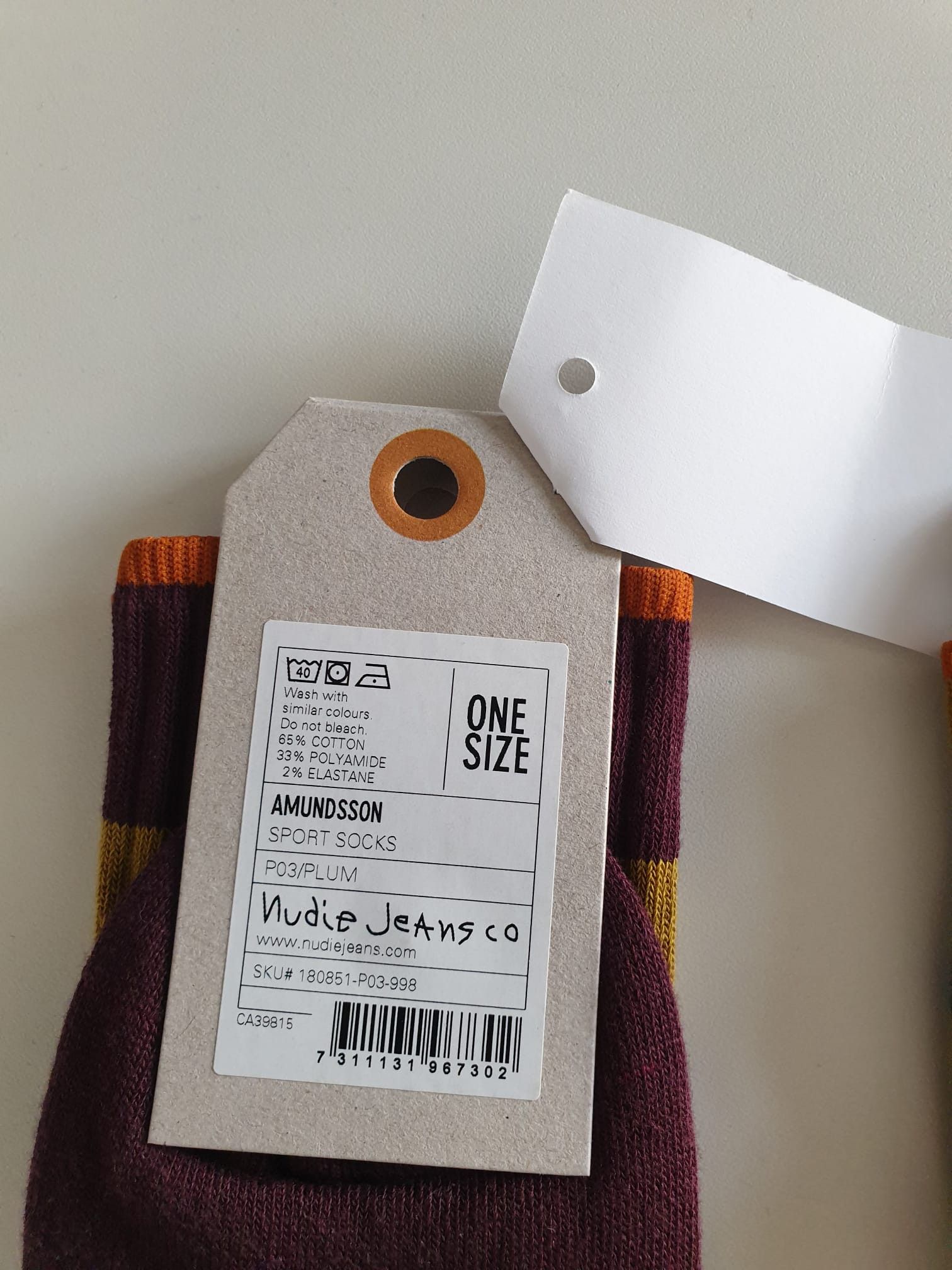 Nudie Jeans NUDIE PACK OF 2 SOCKS: AMUNDSSON AND OLSSON Size ONE SIZE - 5 Thumbnail