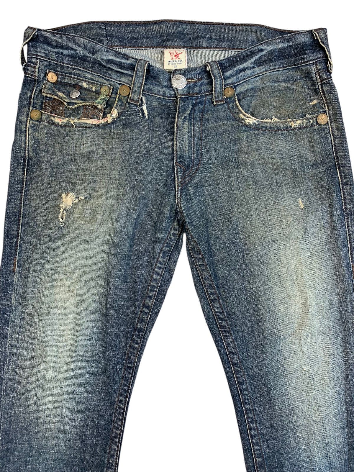 True Religion Y2K 2000’s True Religion Ricky Regular Fit Denim Size US 36 / EU 52 - 2 Thumbnail