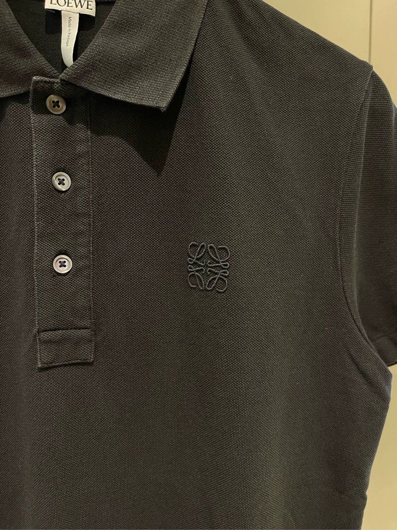 Loewe LOEWE Black small logo embroidered Polo shirt Size M / US 6-8 / IT 42-44 - 3 Thumbnail