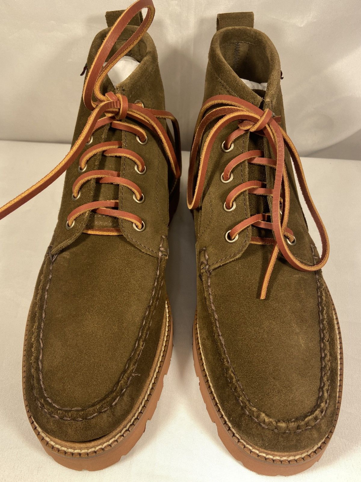 G.H. Bass & Co. Suede Ranger Moc Boot Olive Size US 9.5 / EU 42-43 - 4 Thumbnail