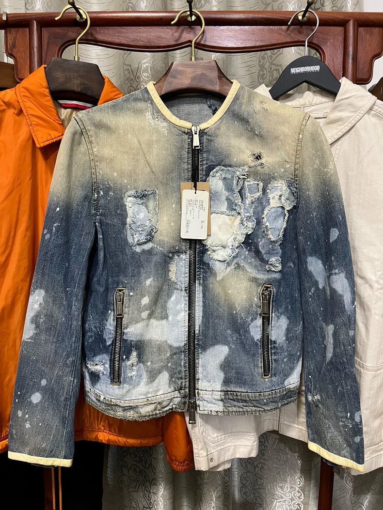 Dsquared2 Dsquared2 Dsquared2 Distressed Denim Jacket Size 48-2506 Size US M / EU 48-50 / 2 - 1 Thumbnail