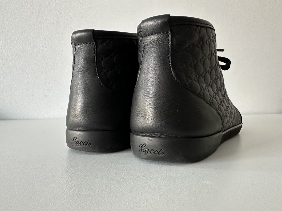 Gucci GUCCI micro guccissima black leather sneakers 391499 Size US 9.5 / IT 39.5 - 7 Thumbnail