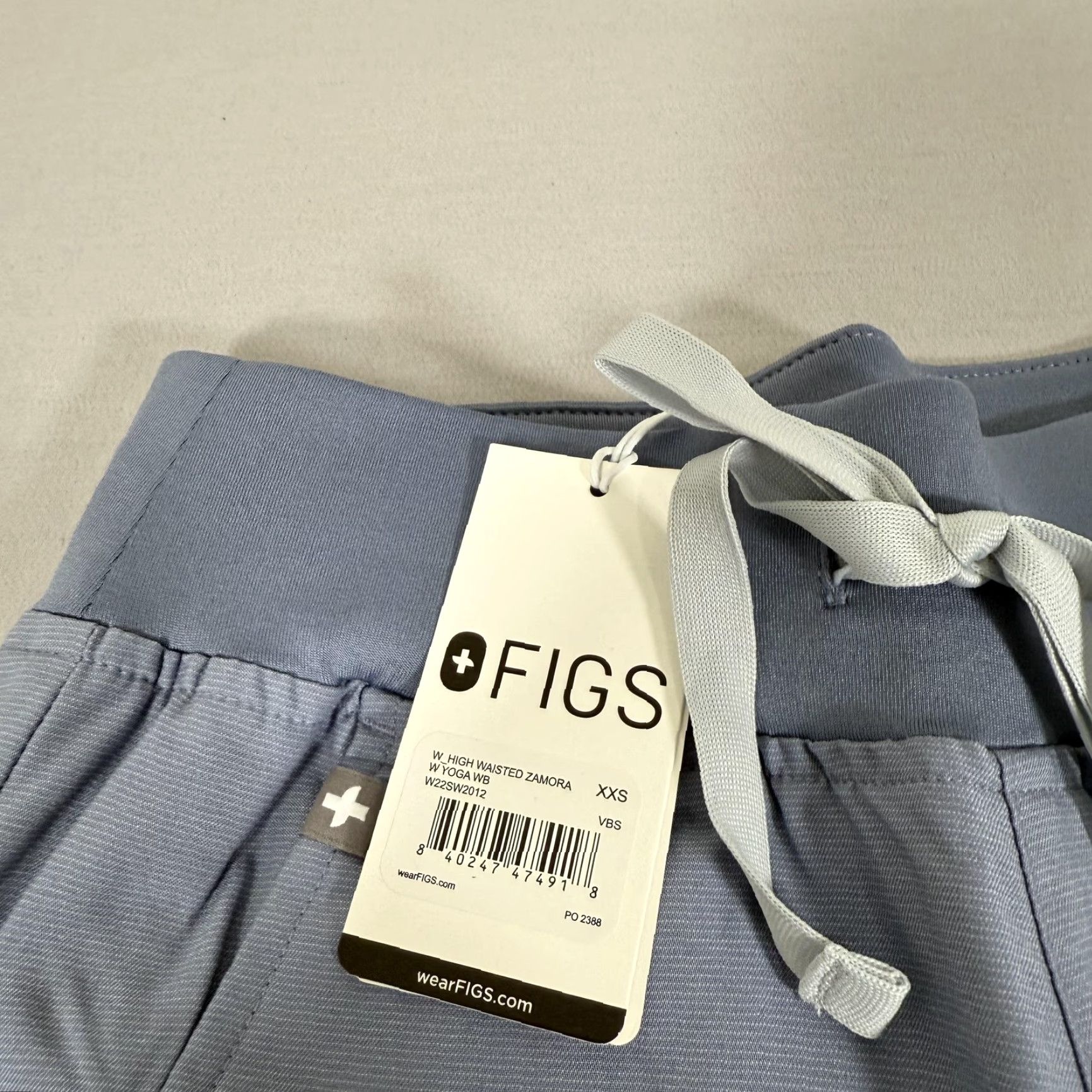 Vintage FIGS Zamora Pants Womens XXS High Waisted Jogger Scrub Medical Uniform Nursing Blue Violet/Blue Violet Blue Shades 2XS Size 24" / US 00 / IT 34 - 3 Thumbnail