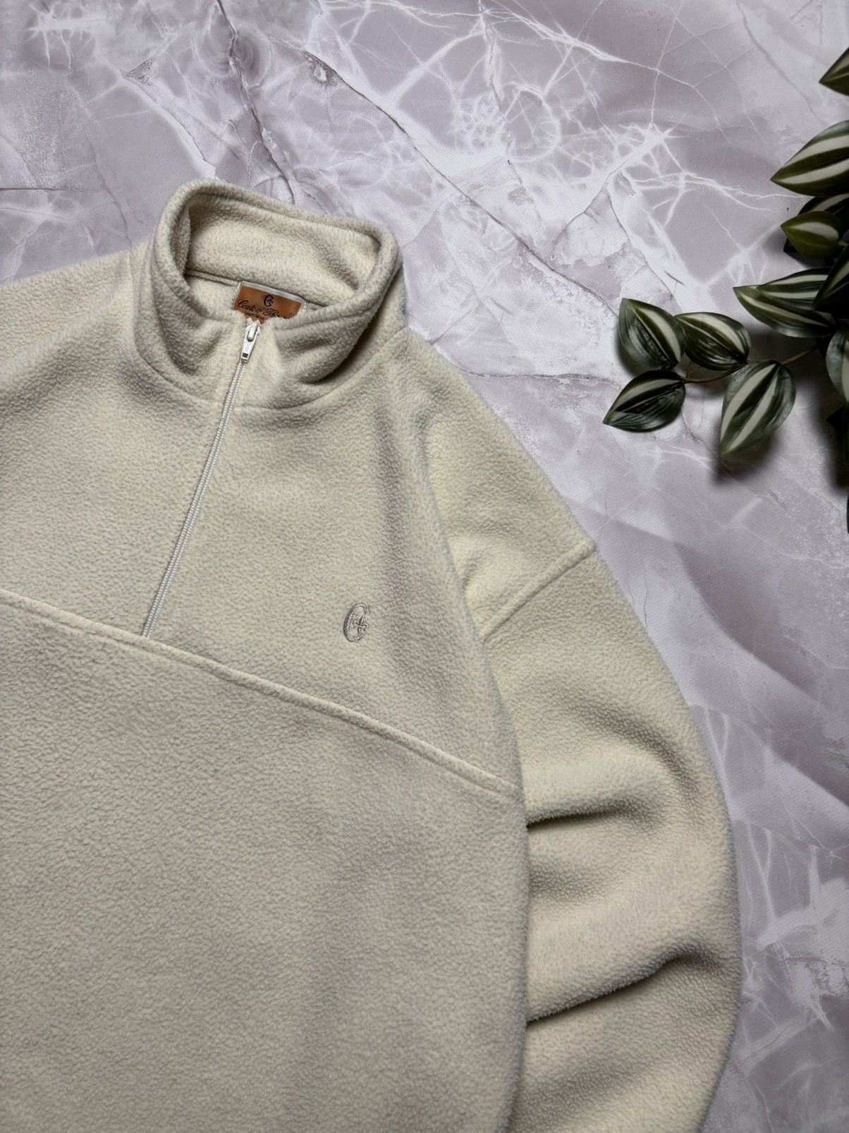 Conte of Florence Conte of Florence Vintage Half Zip Fleece Beige Mens L Size US L / EU 52-54 / 3 - 3 Thumbnail