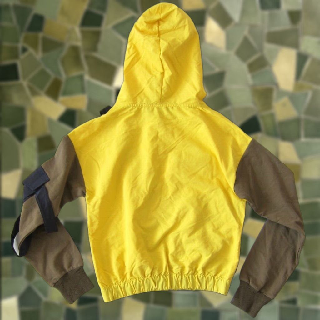 Vintage Q Design Lab Windbreaker Jacket XS Adult Women Yellow Pullover Pocket Cotton Blend 50% XS Size XS / US 0-2 / IT 36-38 - 1 Thumbnail