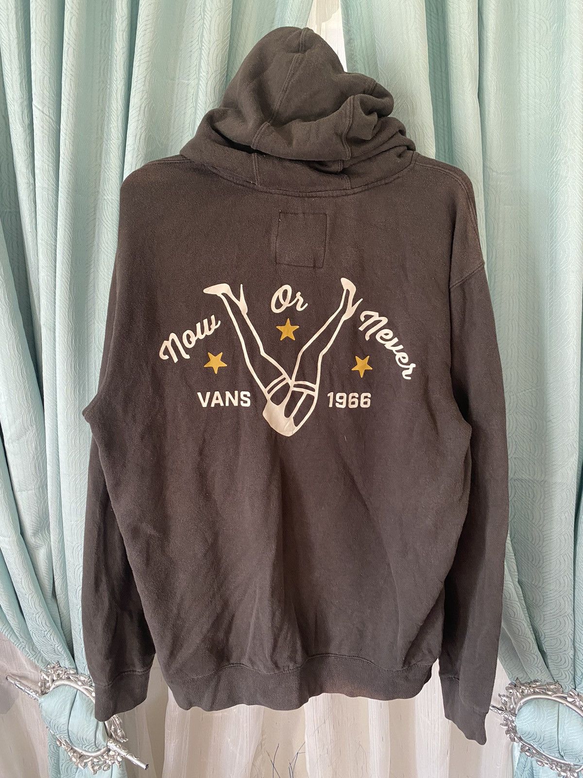 Vans × Vintage Vans "Now Or Never" Faded Dark Grey Hoodie Size US L / EU 52-54 / 3 - 2 Thumbnail