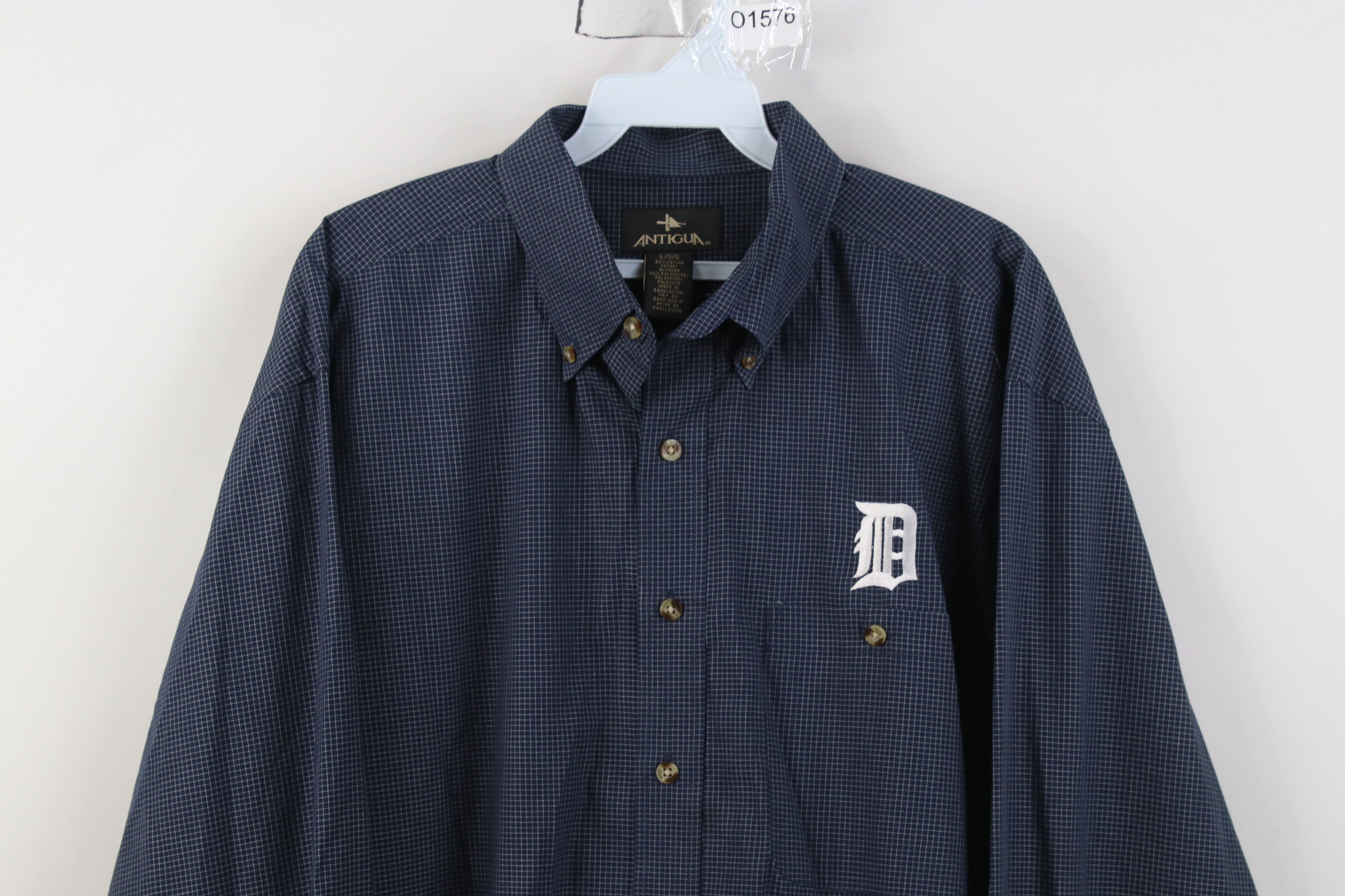 Vintage Vintage 90s Y2K D Detroit Tigers Baseball Button Down Shirt Size US L / EU 52-54 / 3 - 2 Thumbnail